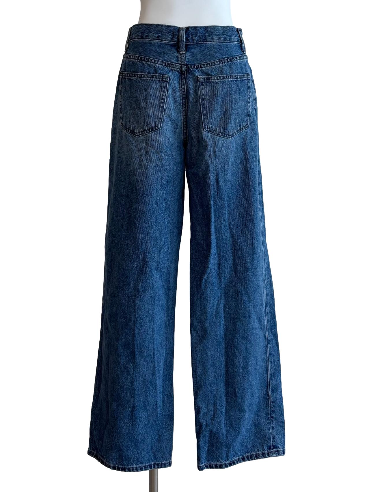 Blue Denim Straight Cut Jeans
