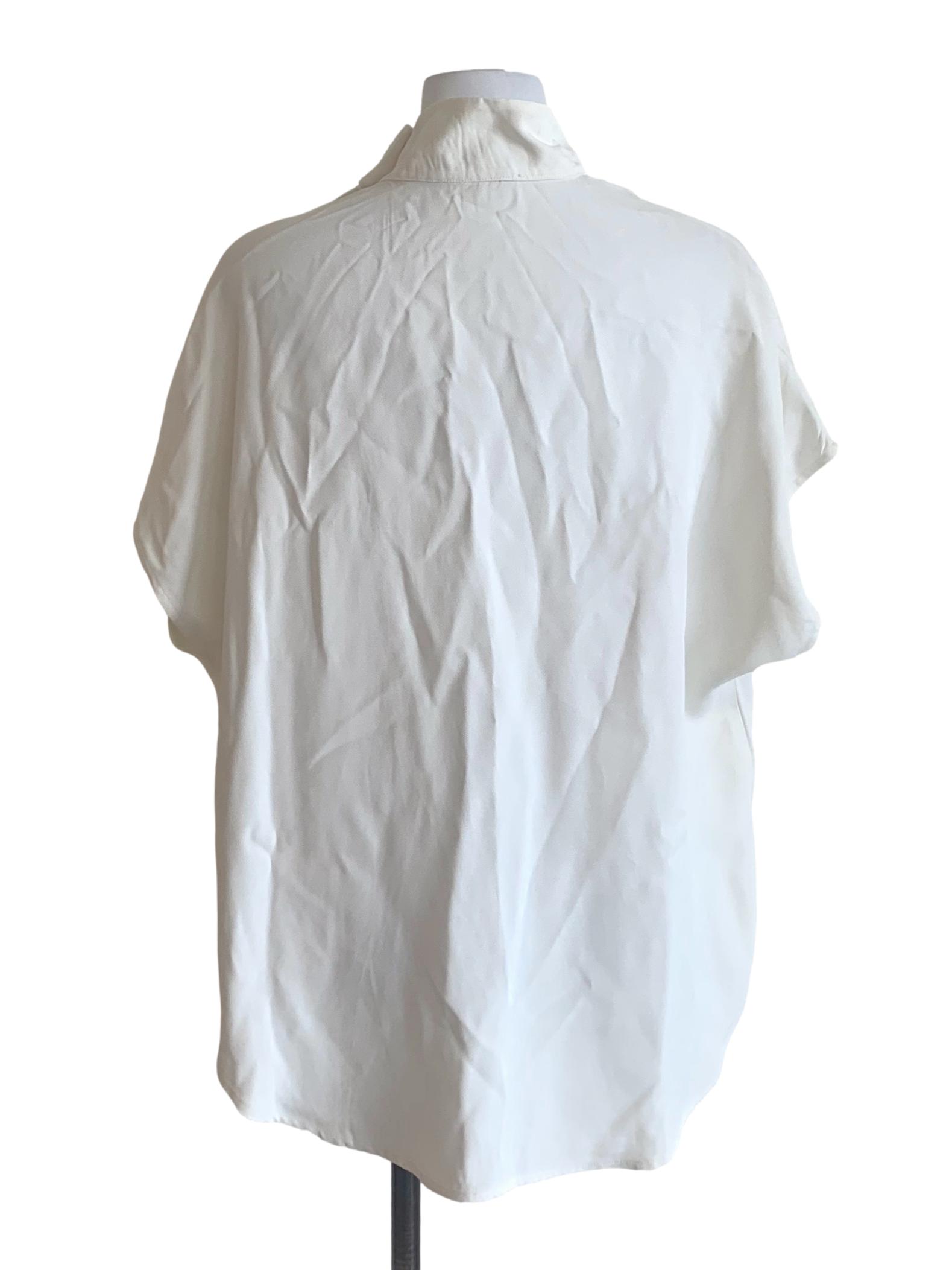 Daisy White High Neck Top