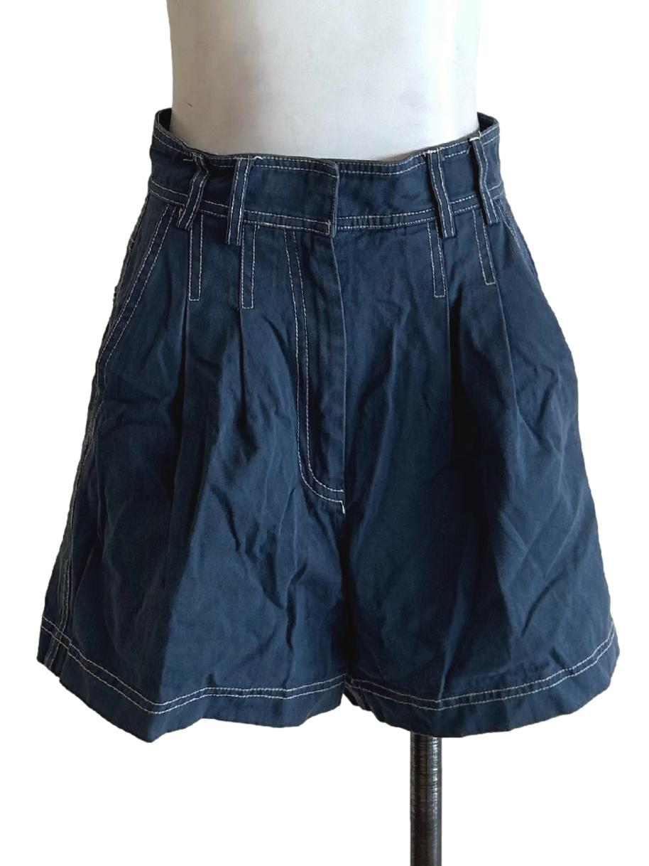 Contrast Stitch Cotton Shorts OSN