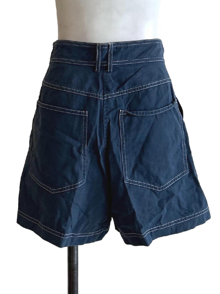 Contrast Stitch Cotton Shorts OSN