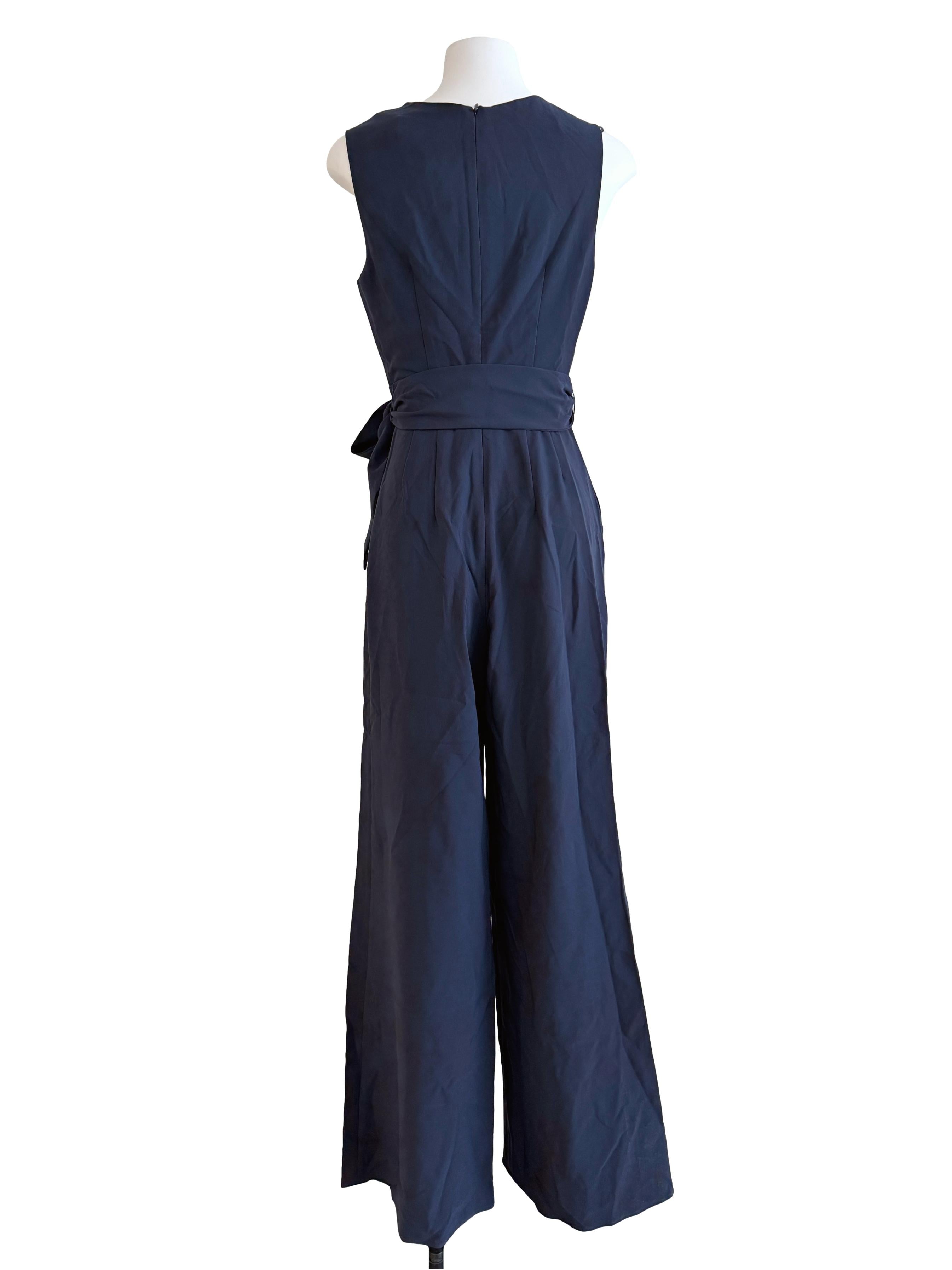 Navy Blue Sleeveless Jumpsuit