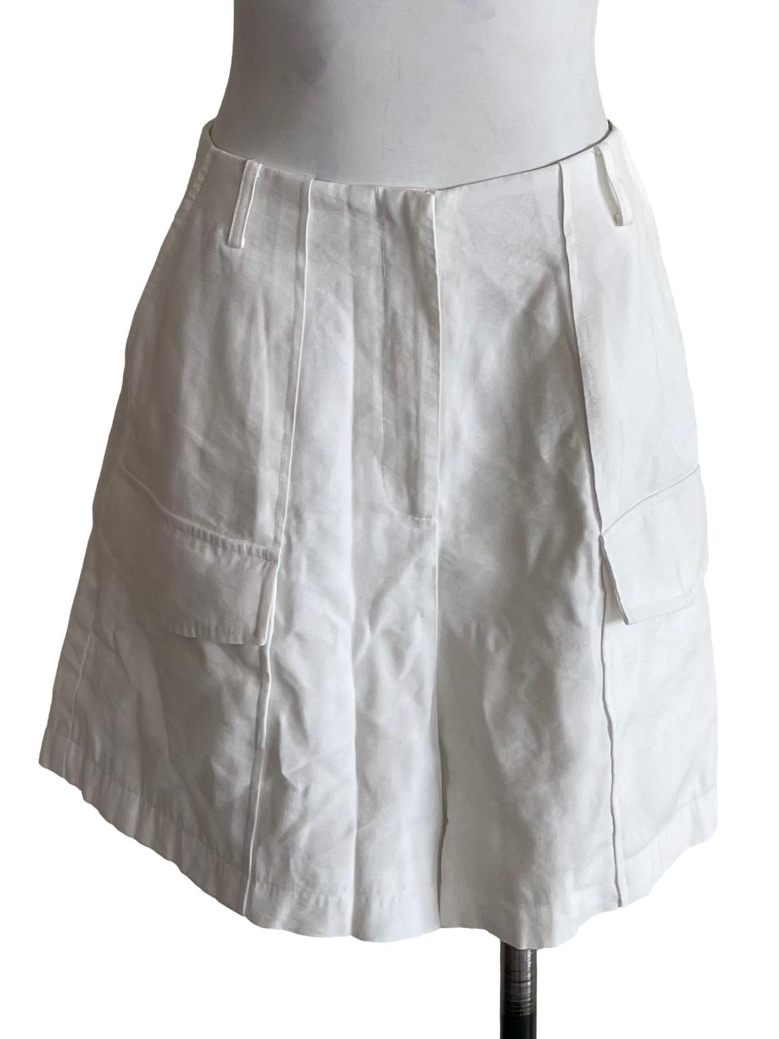 White Patch Pocket Shorts LB