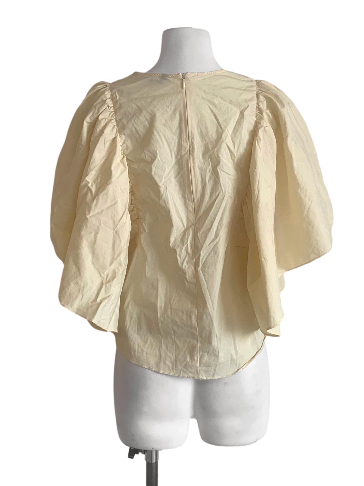 Daffodil Yellow Circular-Cap Sleeves Top