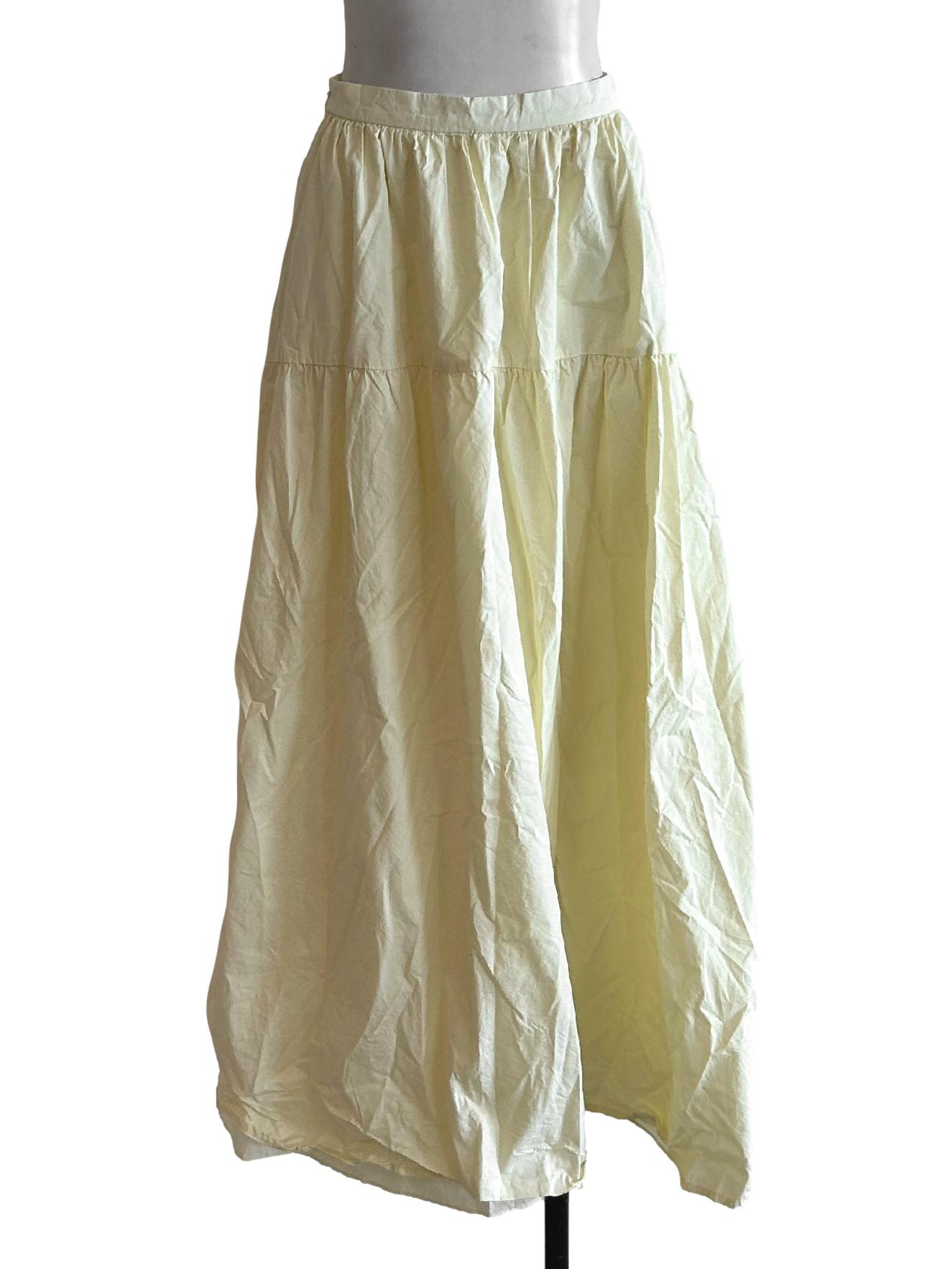 Cotton Gathered Maxi Skirt OSN