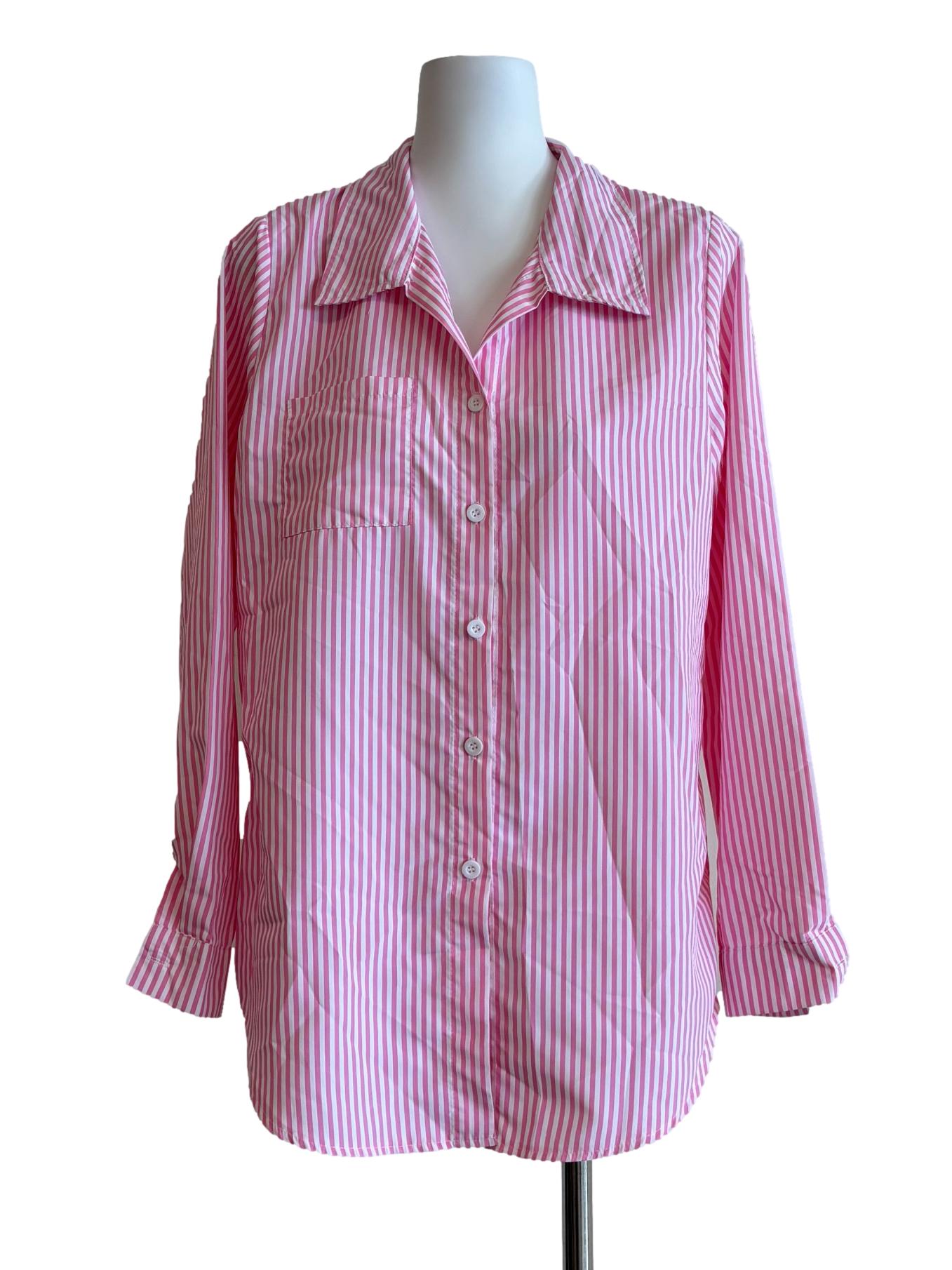 Pink Striped Button Shirt
