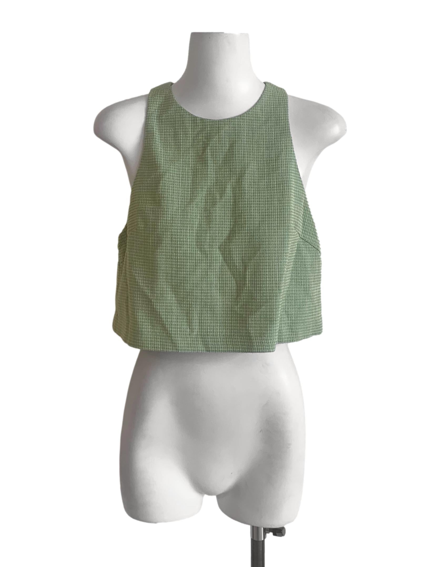 Olive Green Round Neck Top LB