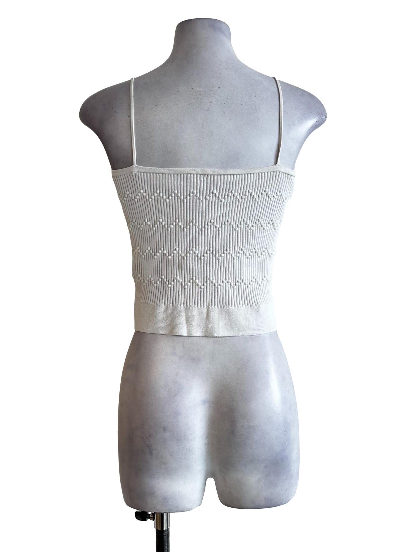 Daisy White Embroidered Sleeveless Top