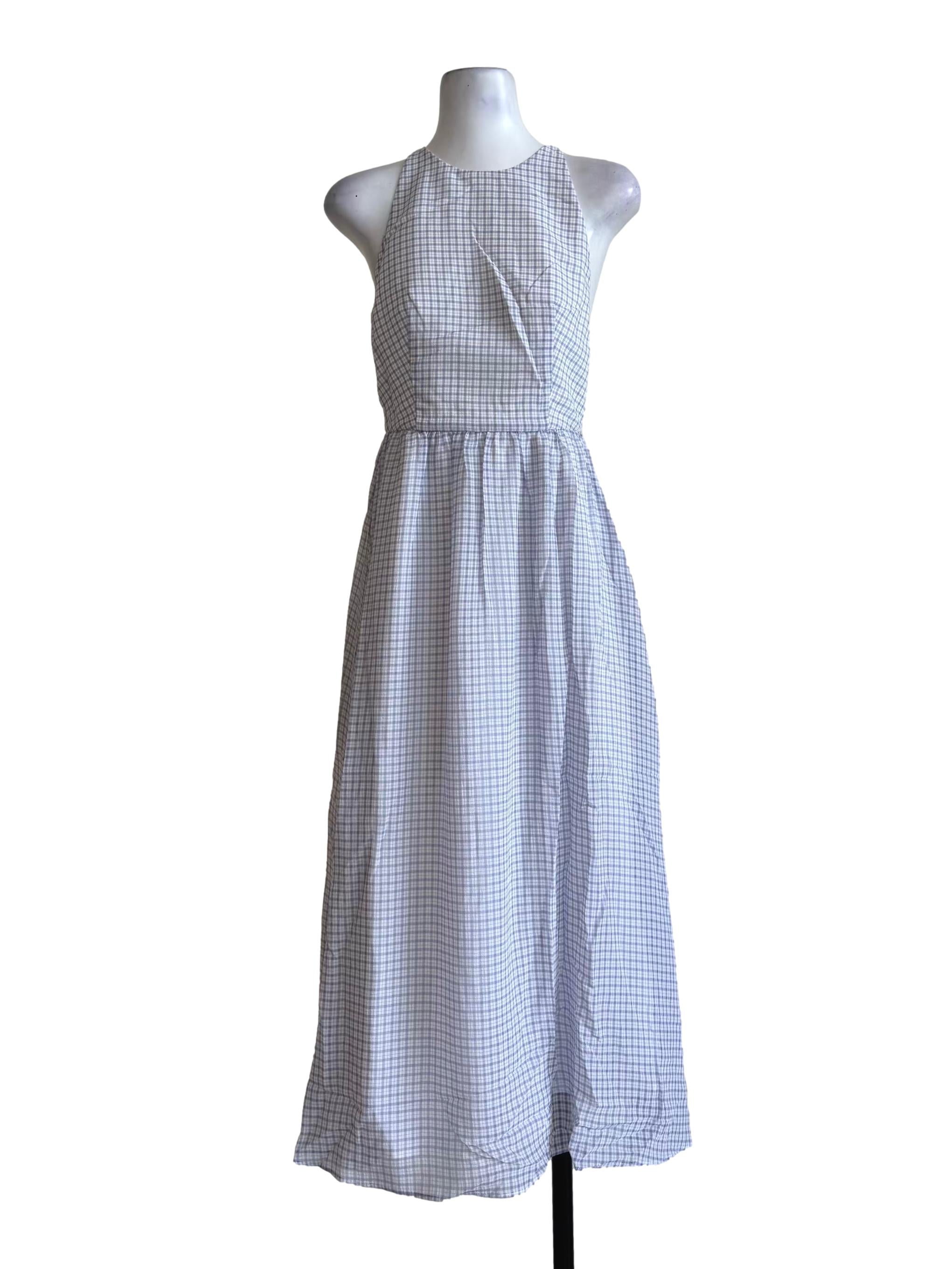Gingham Purple Midi Dress OSN