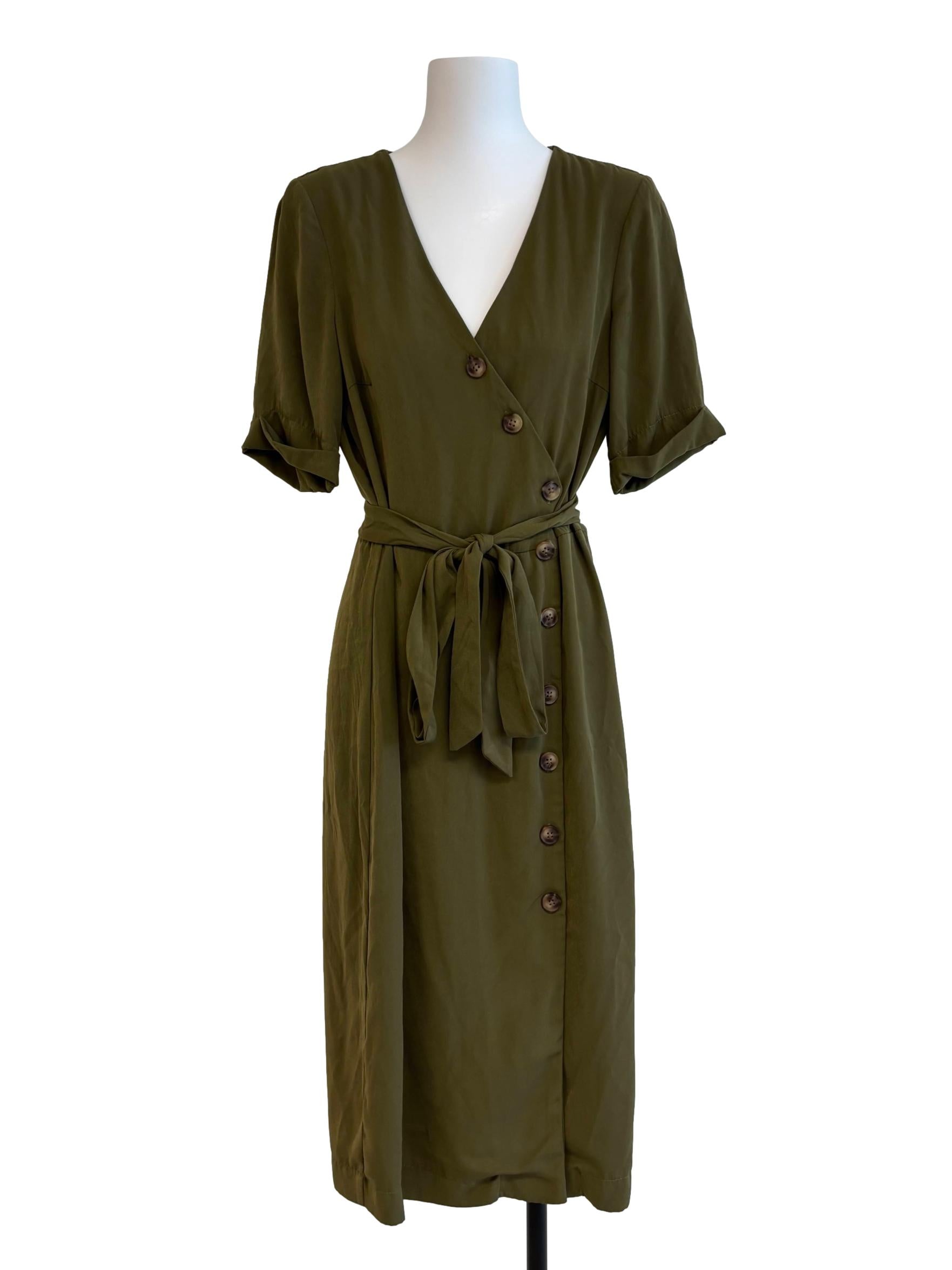 Emelie Dress In Olive Green CSN