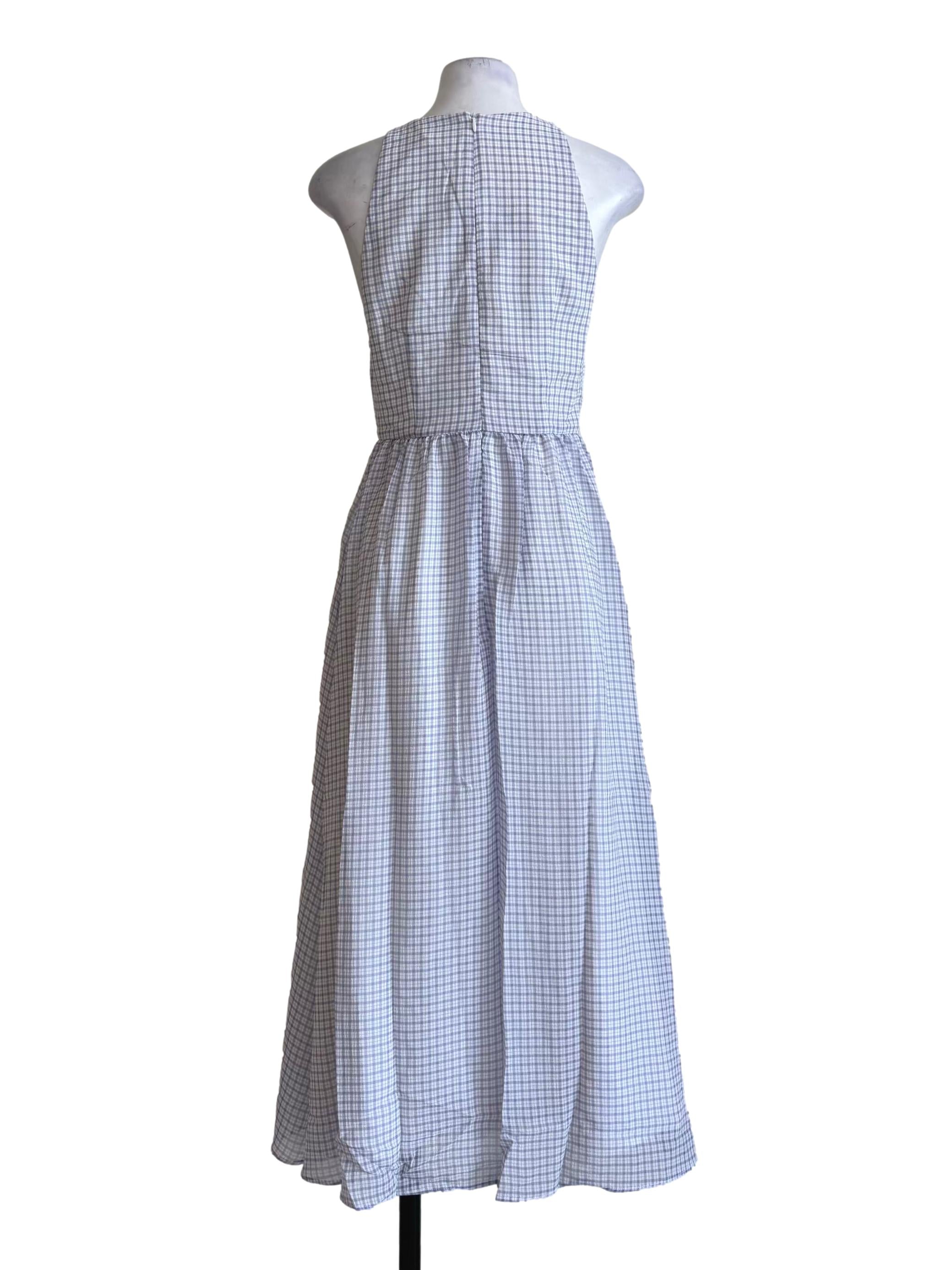 Gingham Purple Midi Dress OSN