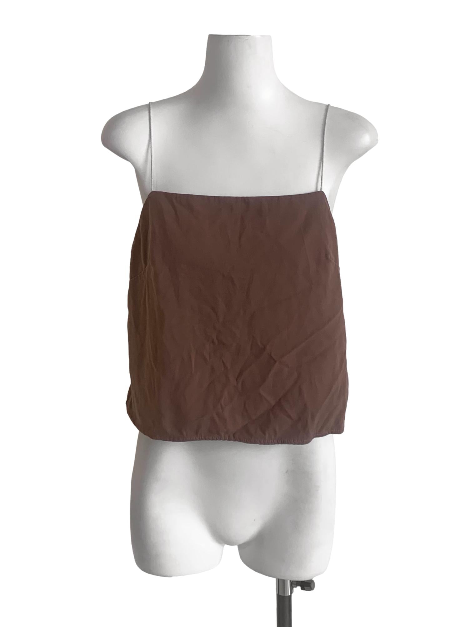 Pecan Brown Spaghetti Strap Top TEM