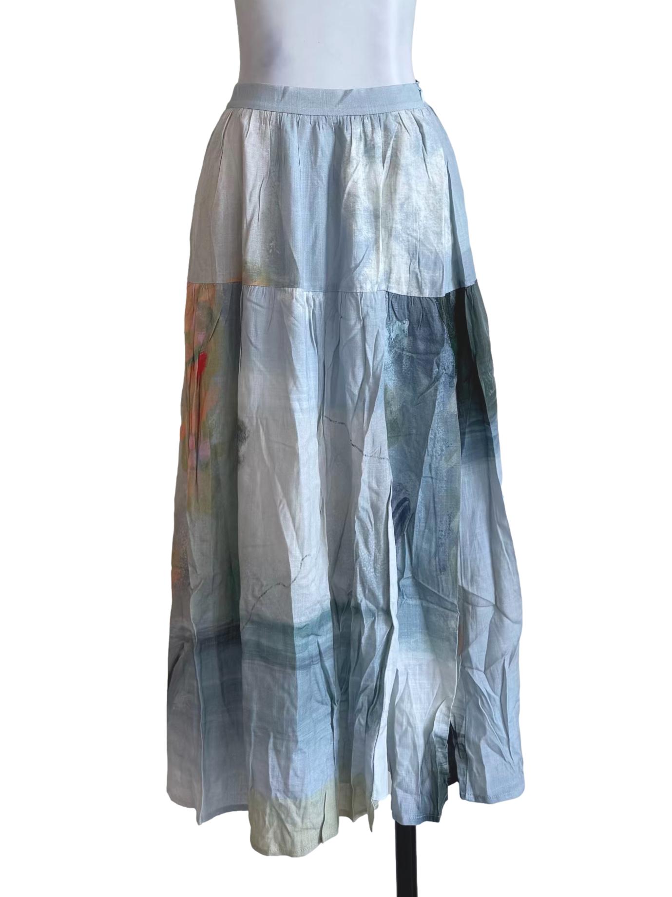 Soleil Rayon Tiered Skirt OSN