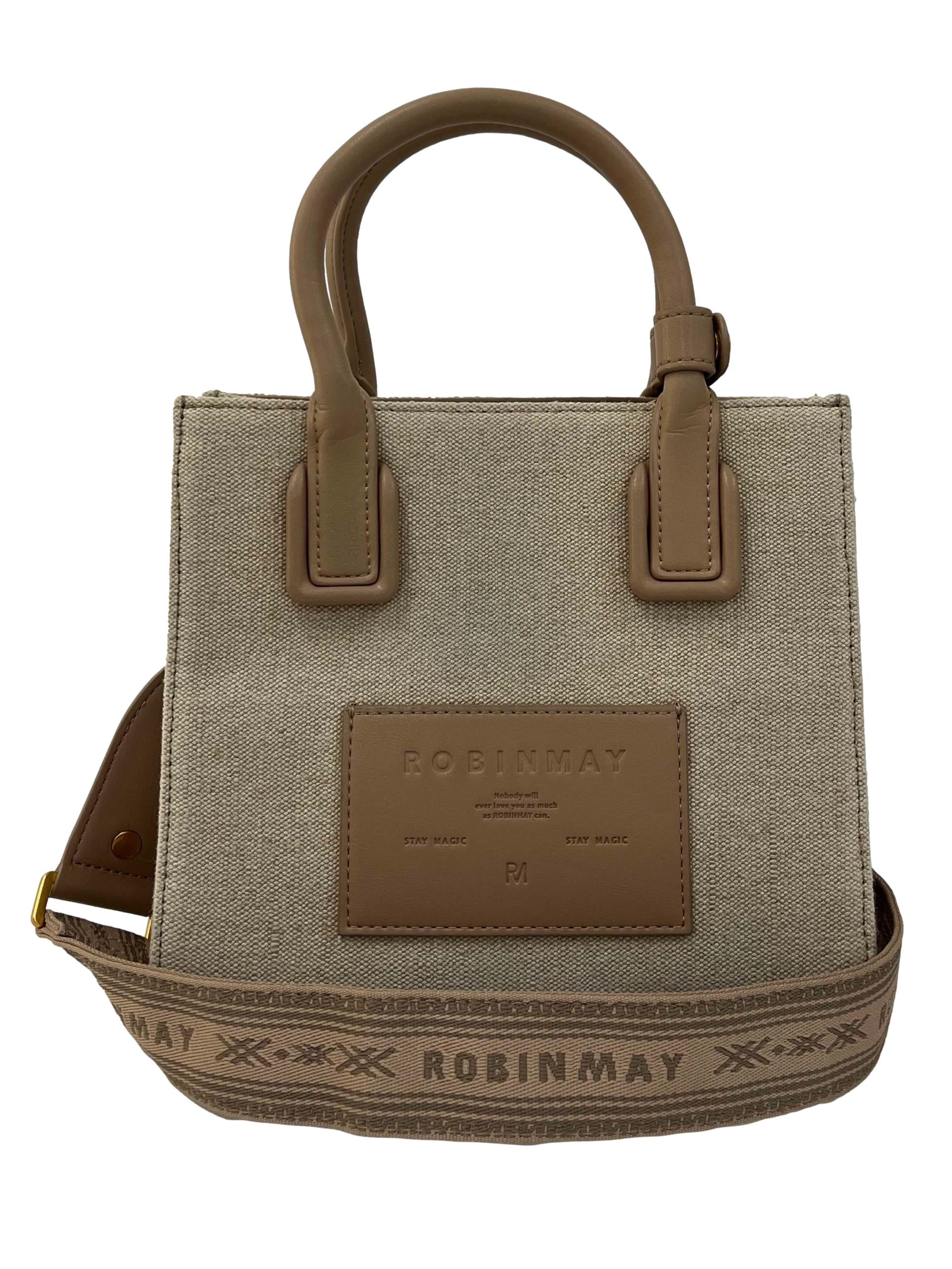 Beige Canvas 2-Way Laurel Goddess Tote Bag CSN