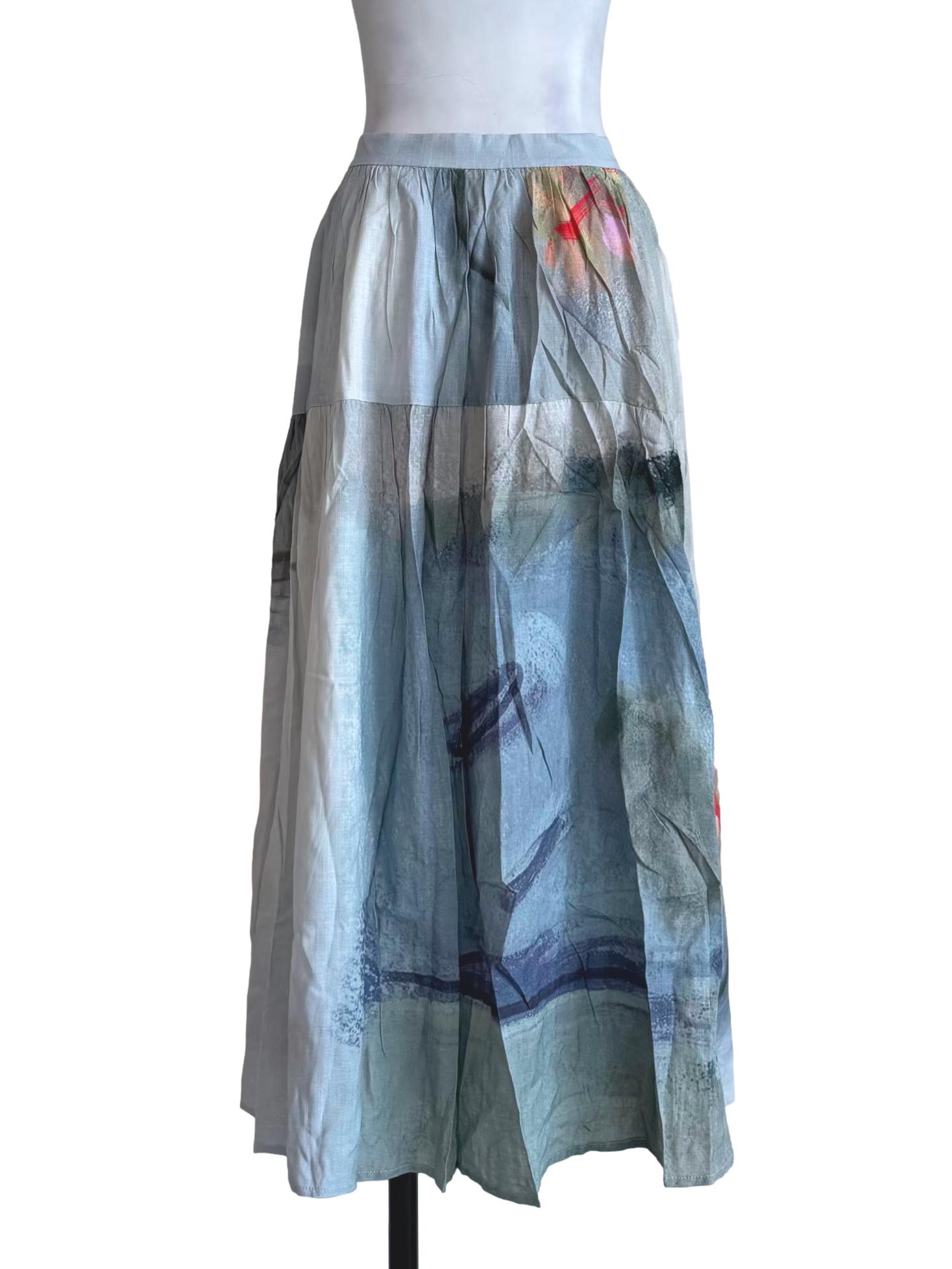 Soleil Rayon Tiered Skirt OSN