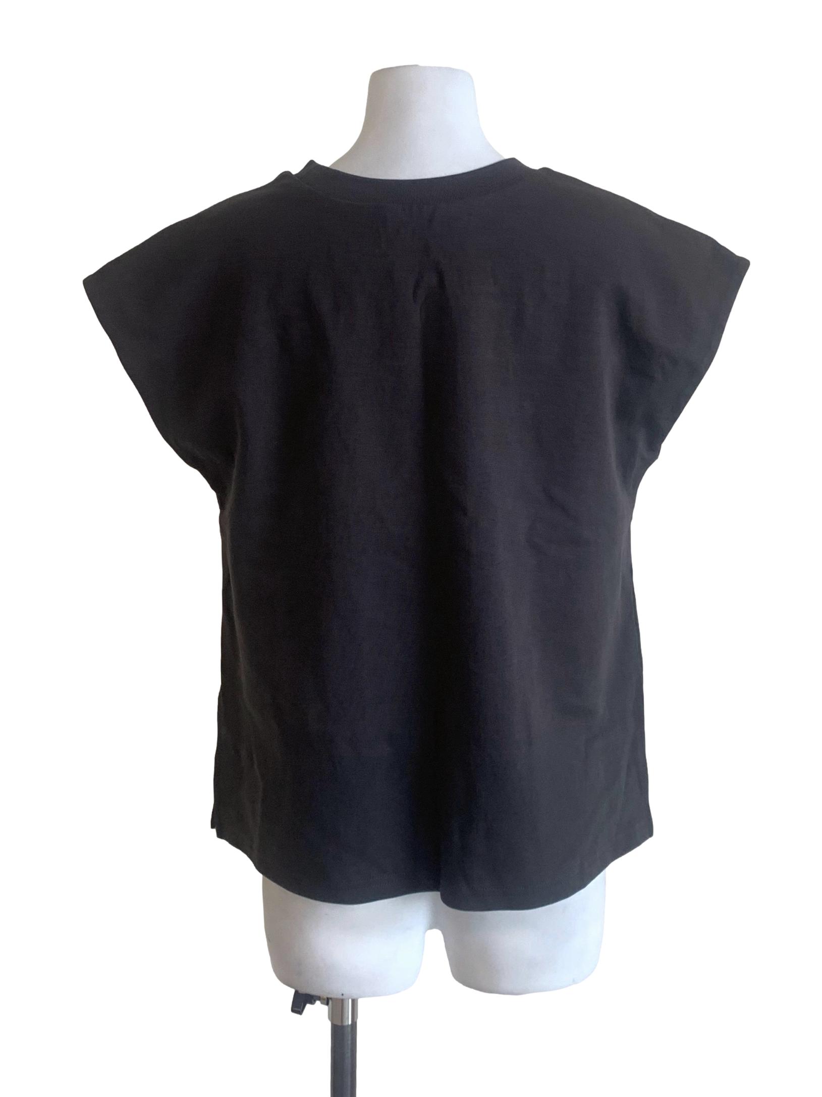 Iron Grey Drop Shoulder Sleeves Top LB
