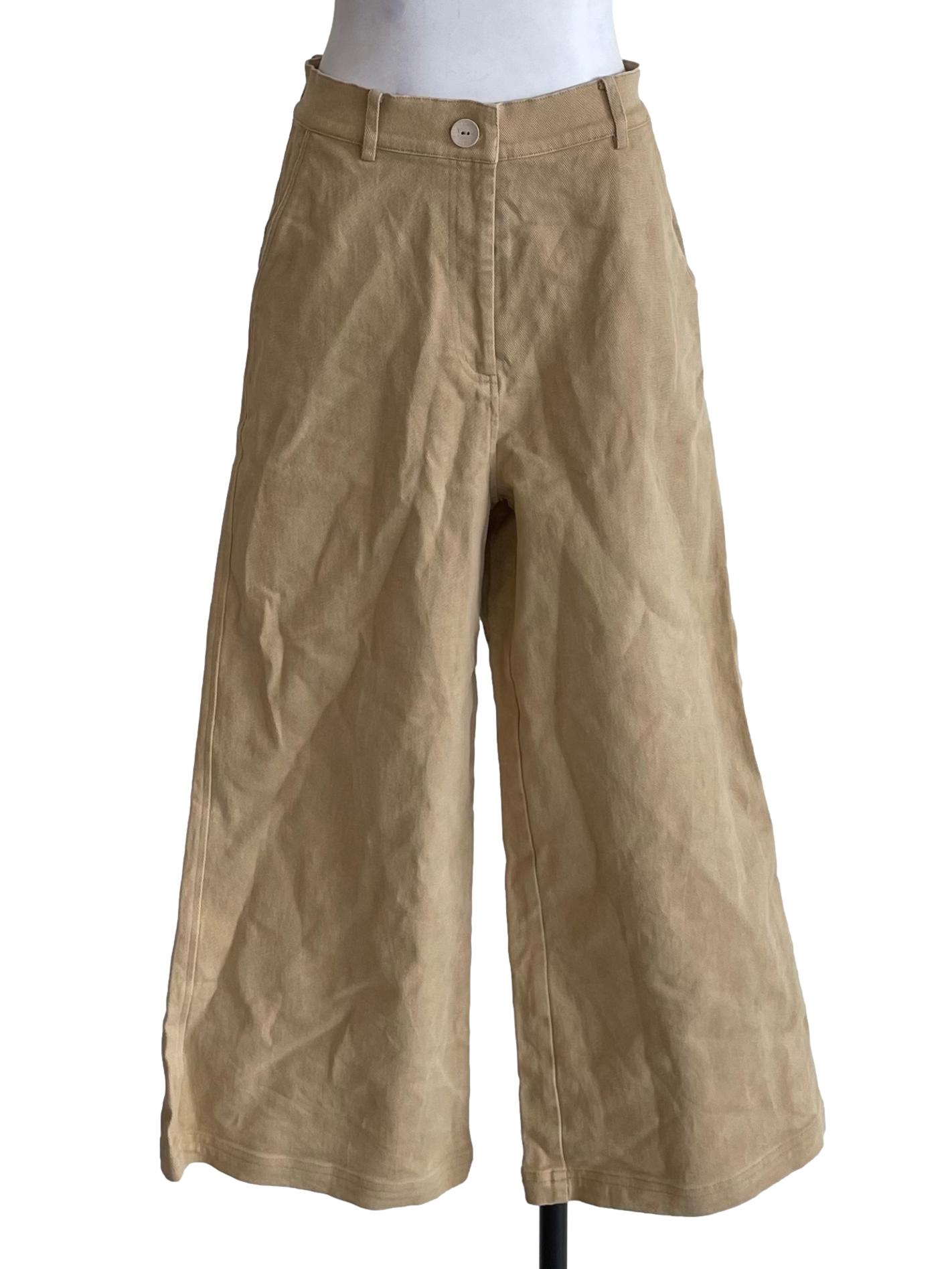 Latte Beige Denim Culottes OSN