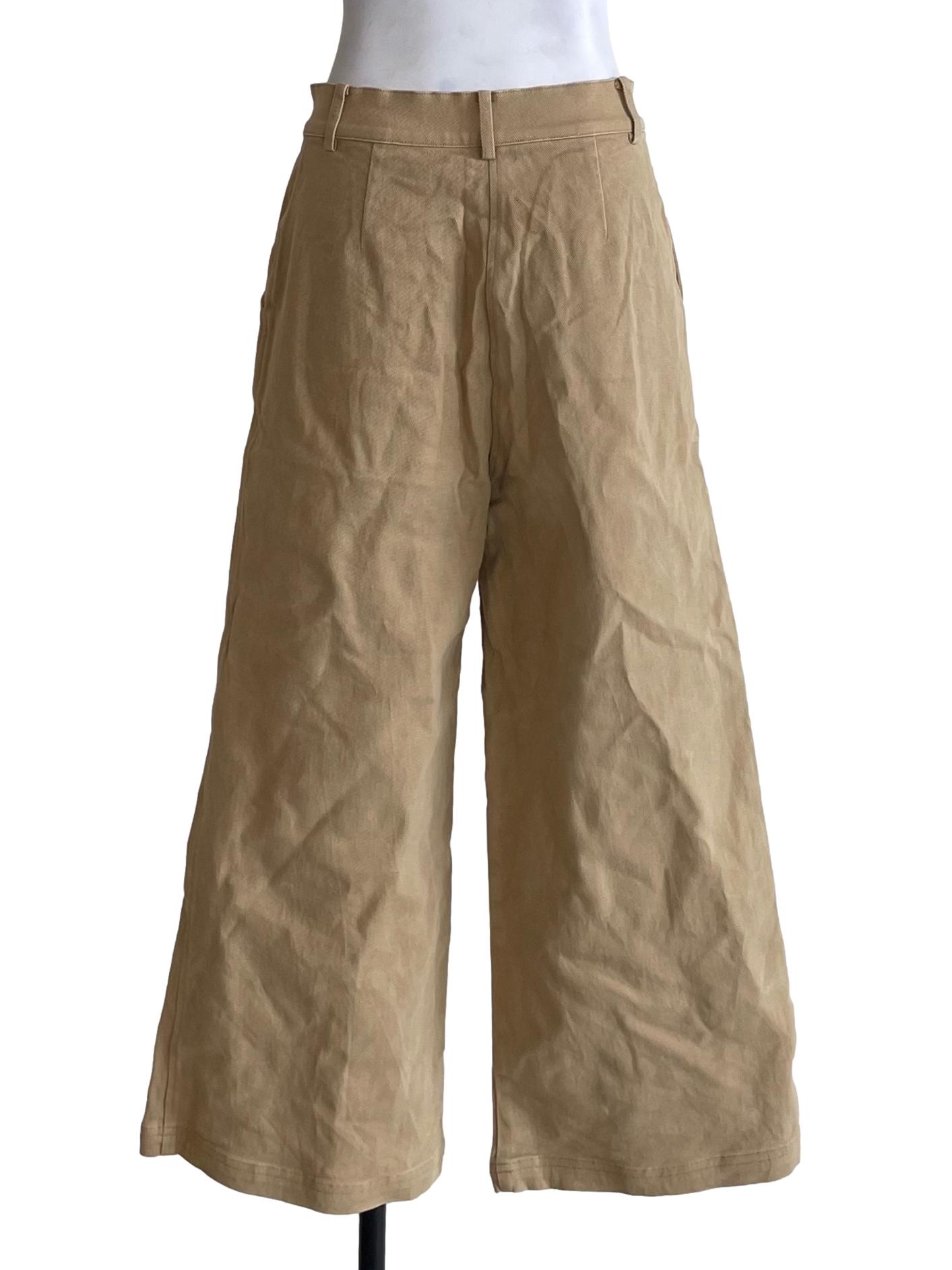 Latte Beige Denim Culottes OSN