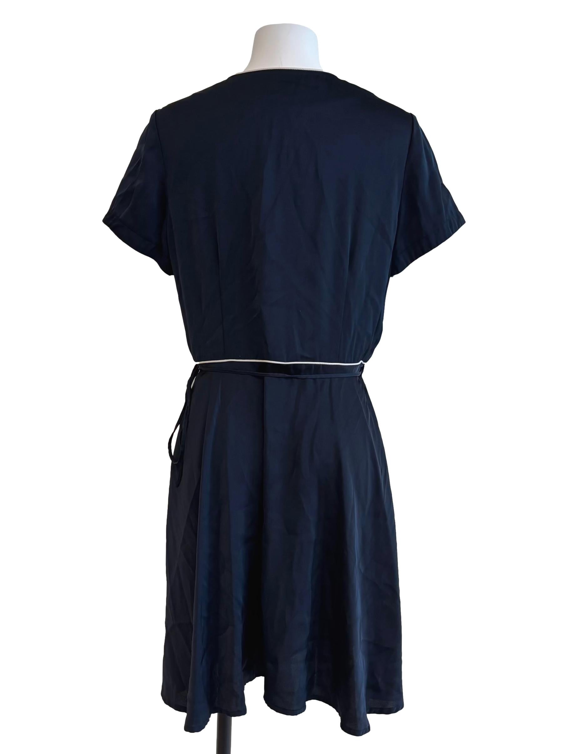 Eloise Wrap Dress In Navy CSN