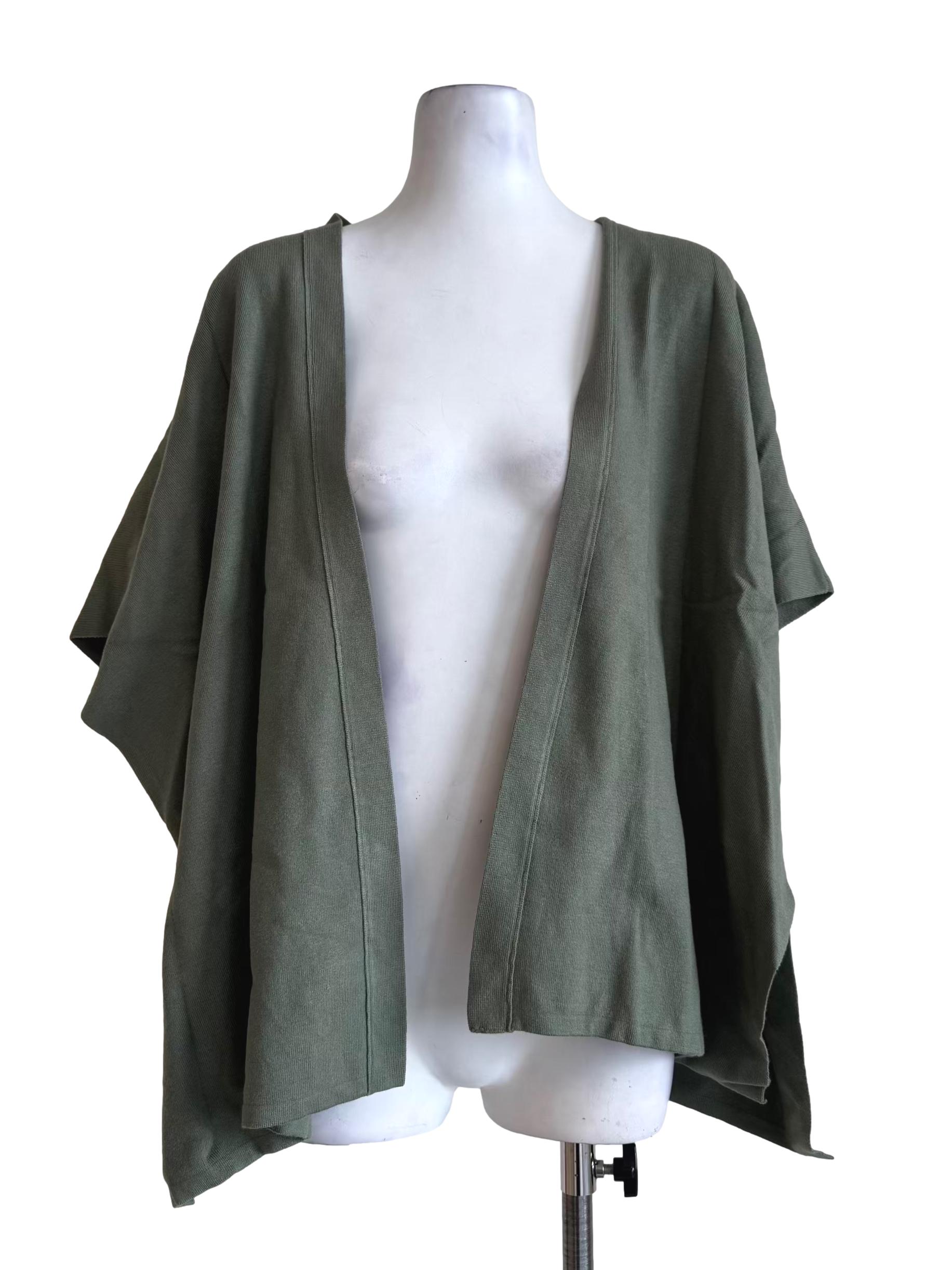 Green Knit Open Cardigan OSN