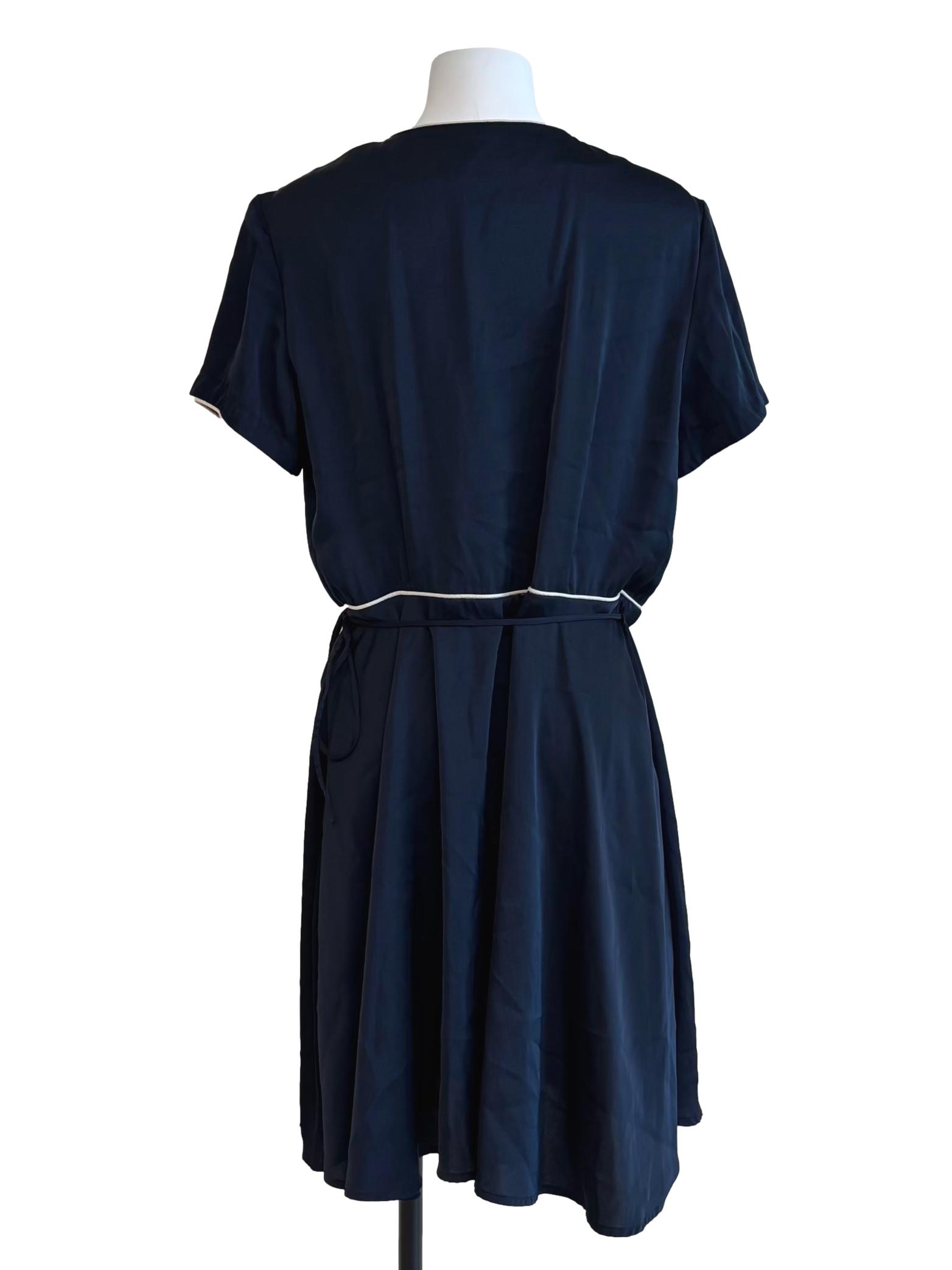 Eloise Wrap Dress In Navy CSN