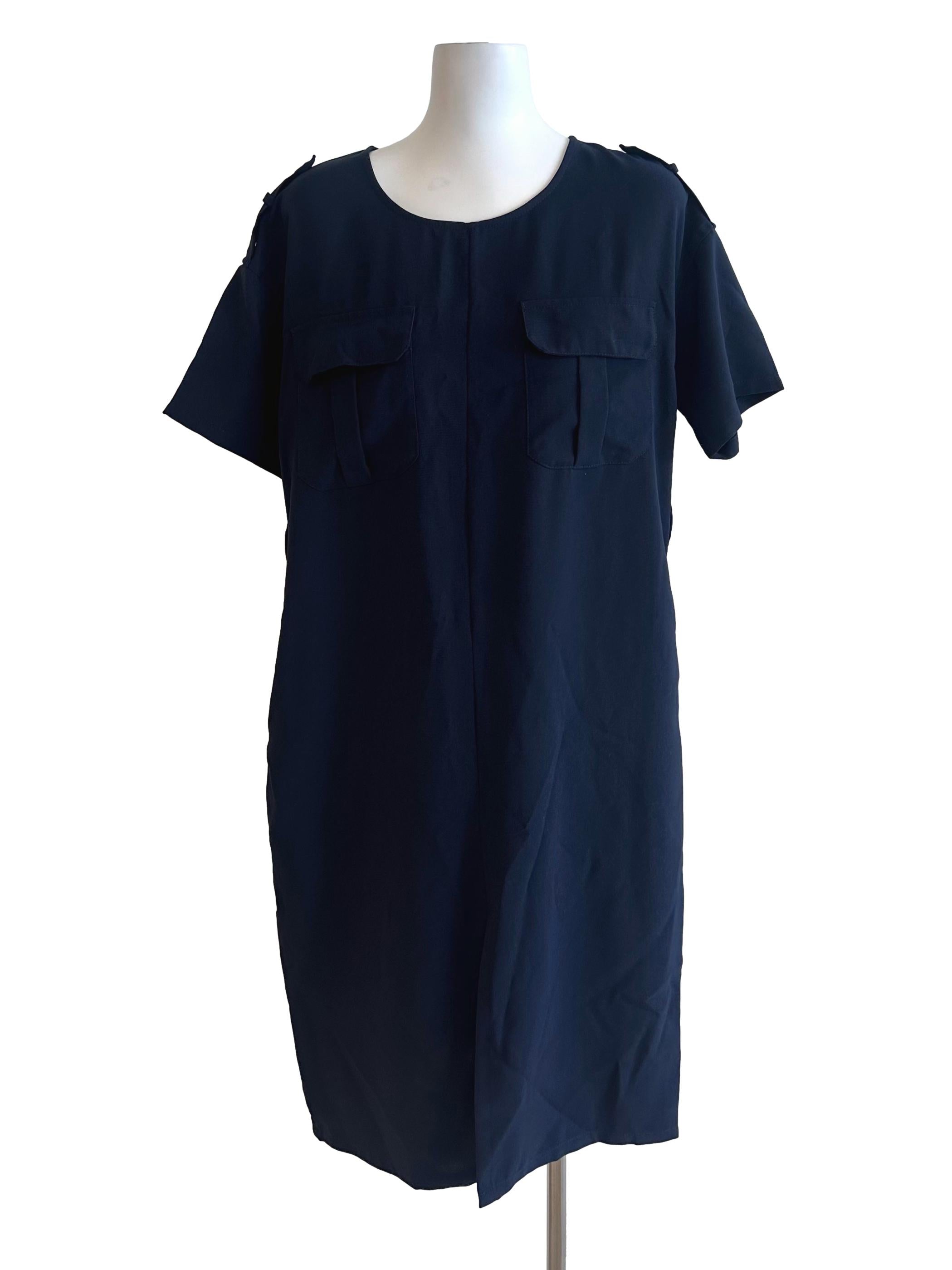 Midnight Blue Short Sleeve Dress
