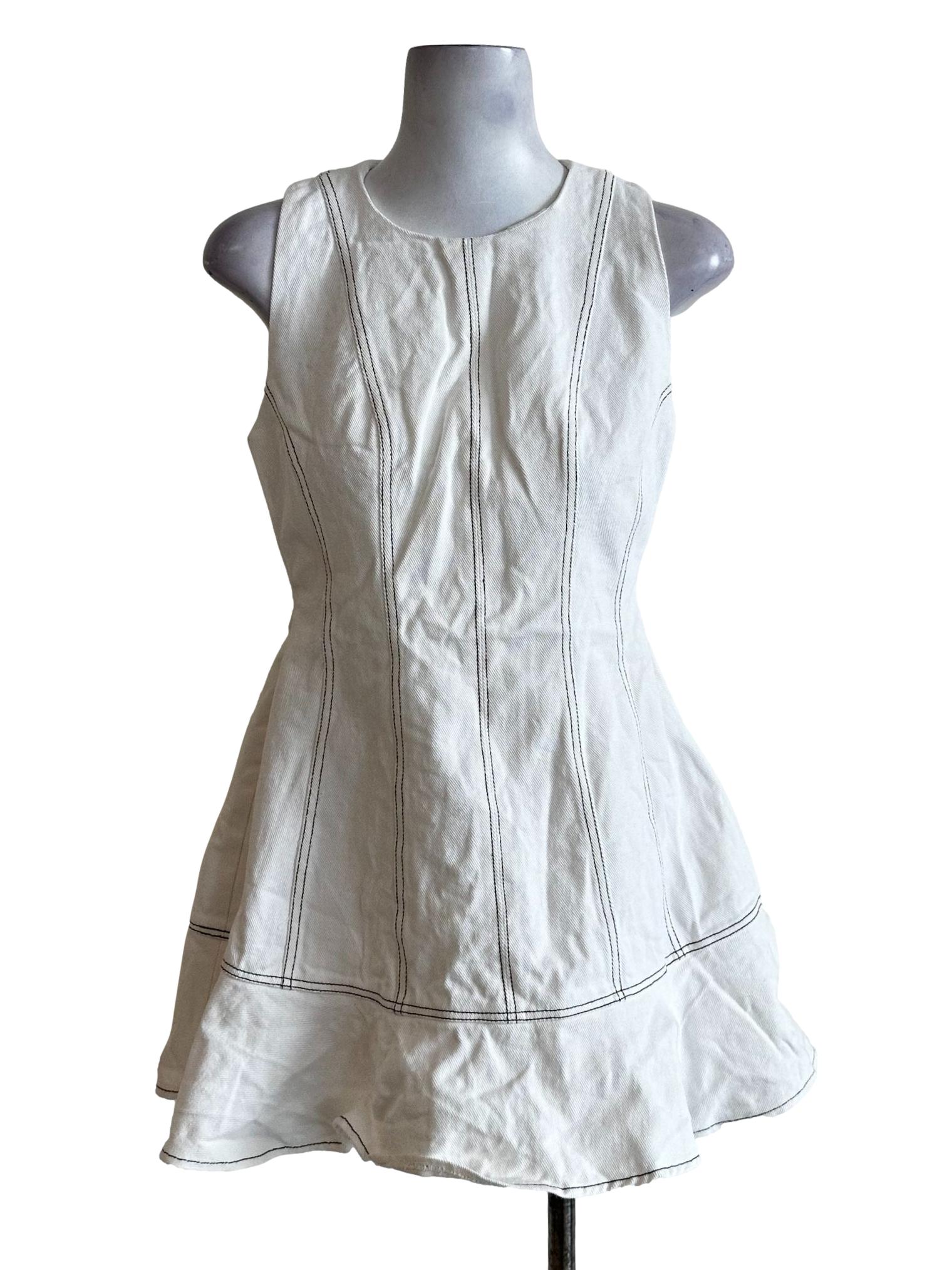 White Denim Mini Dress