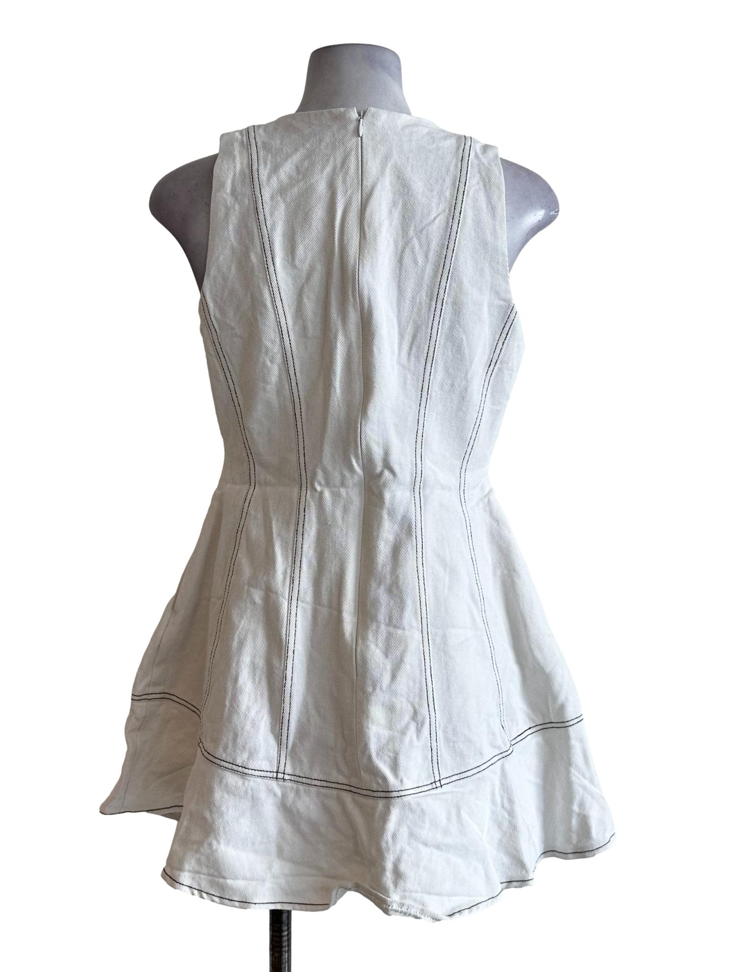 White Denim Mini Dress
