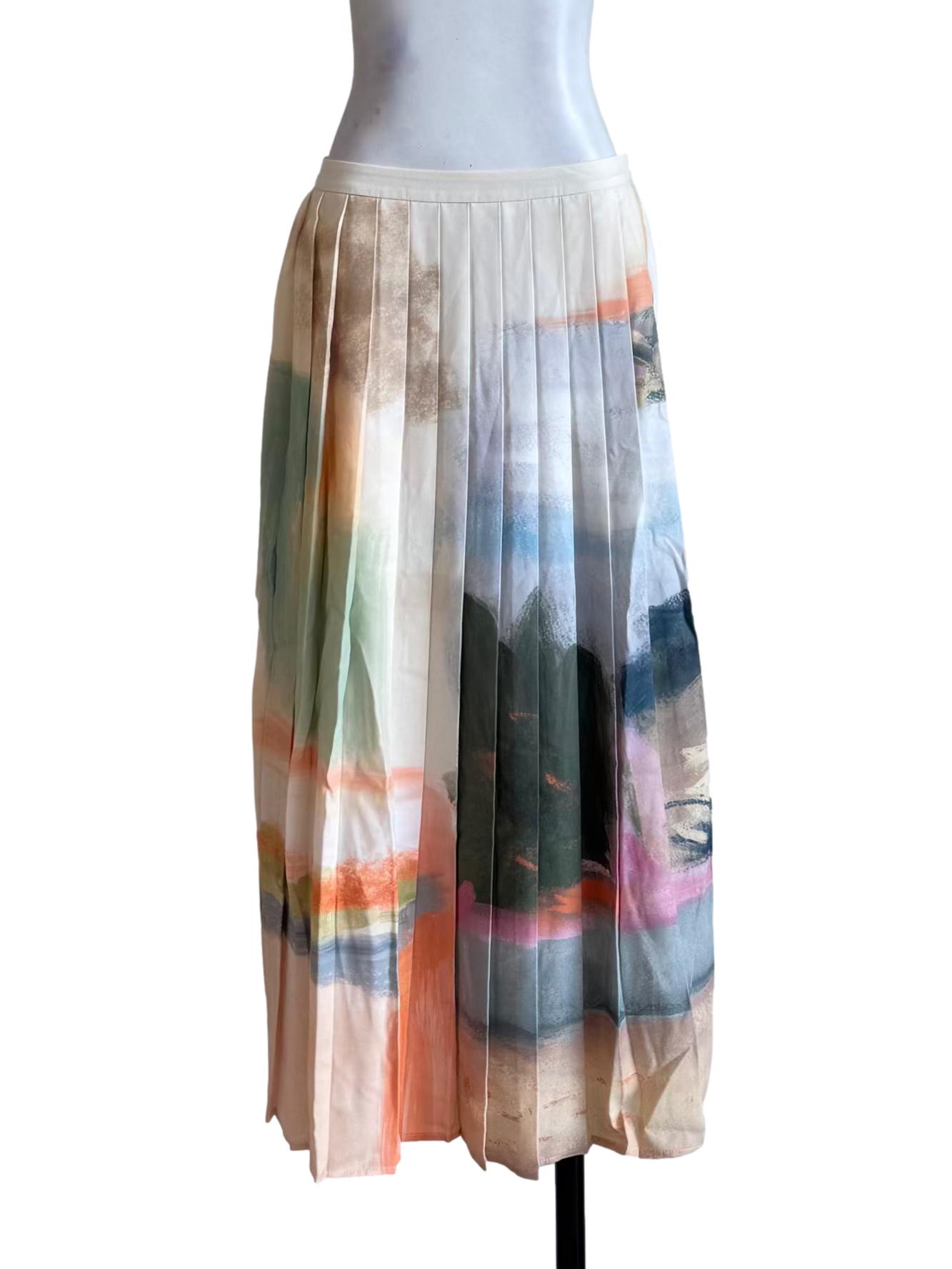 Soleil Pleated Midi Skirt OSN