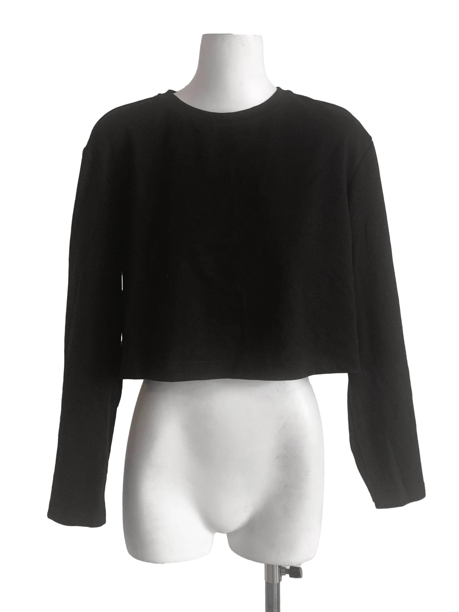 Crow Black Long Sleeves Top LB