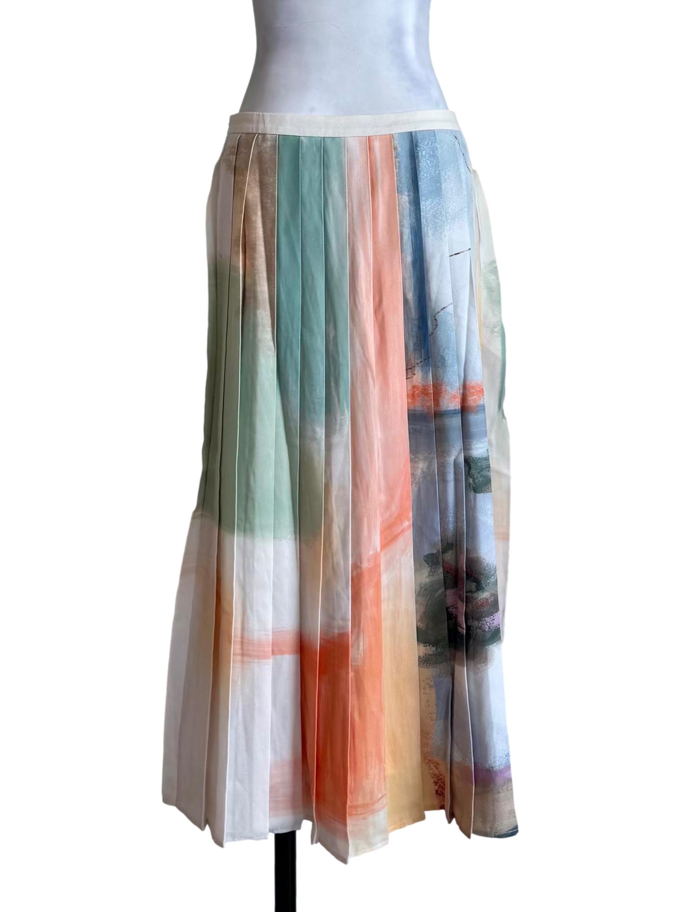 Soleil Pleated Midi Skirt OSN