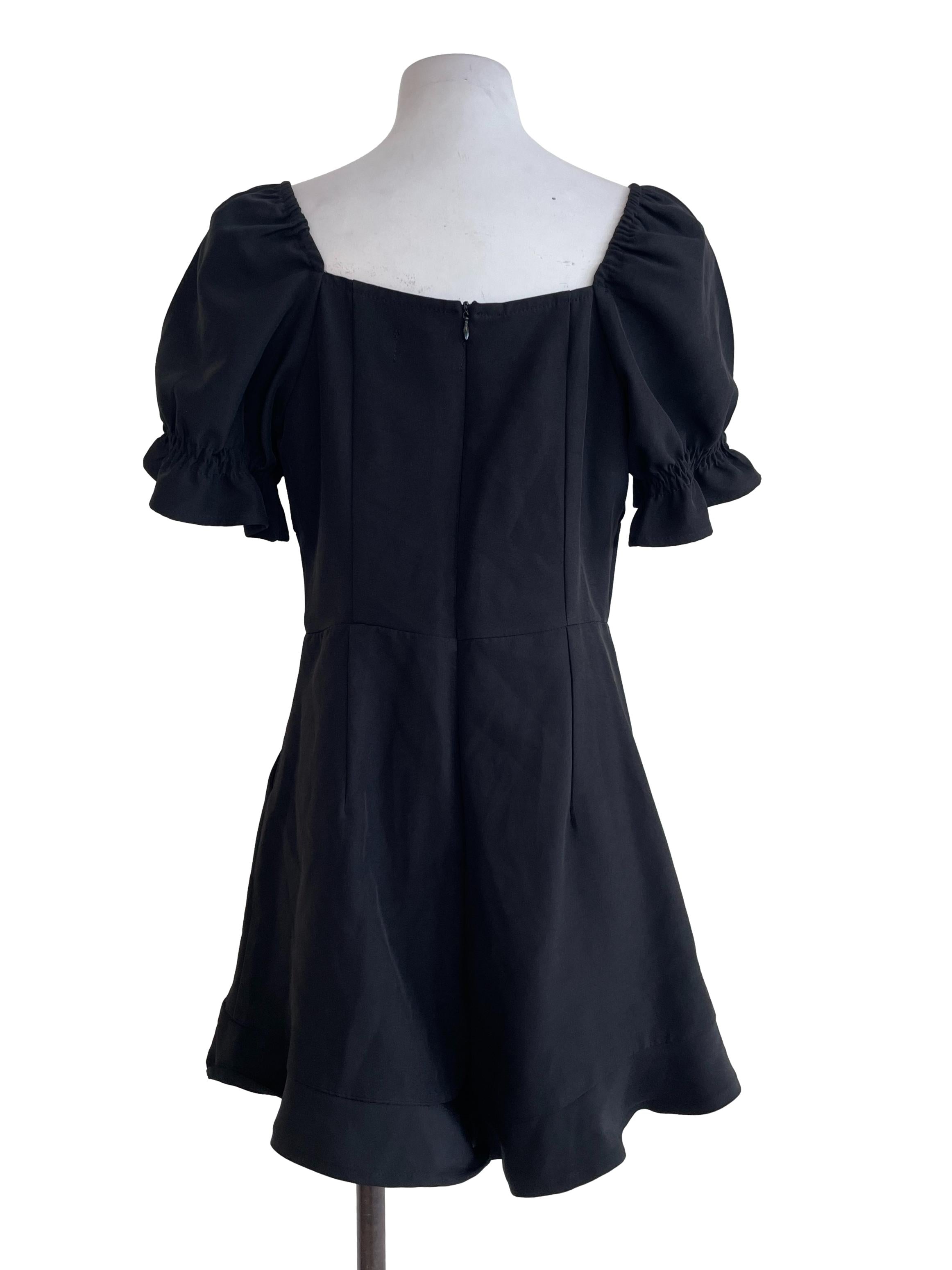 Black Plain Rompers