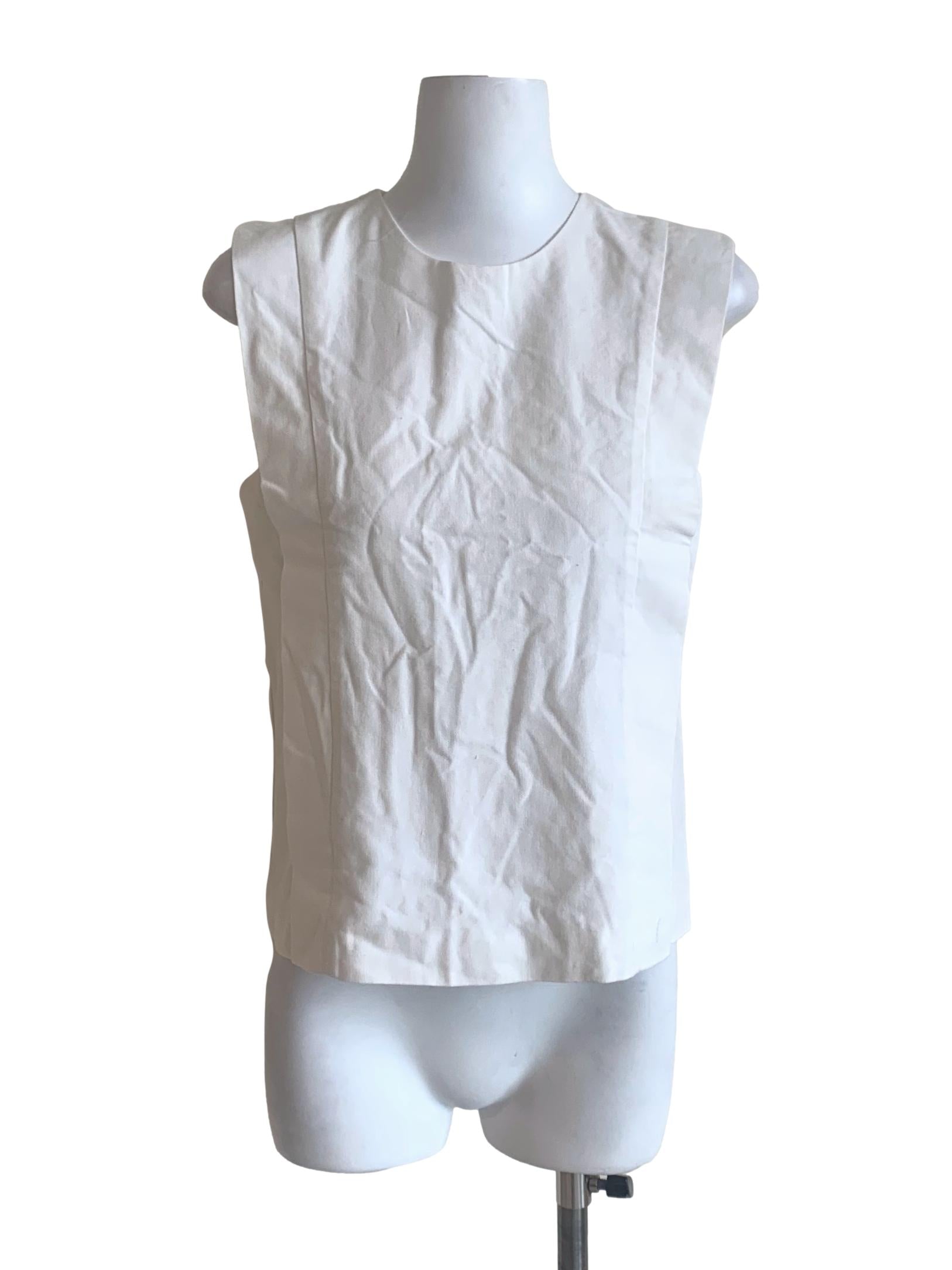 Daisy White Sleeveless Top LB