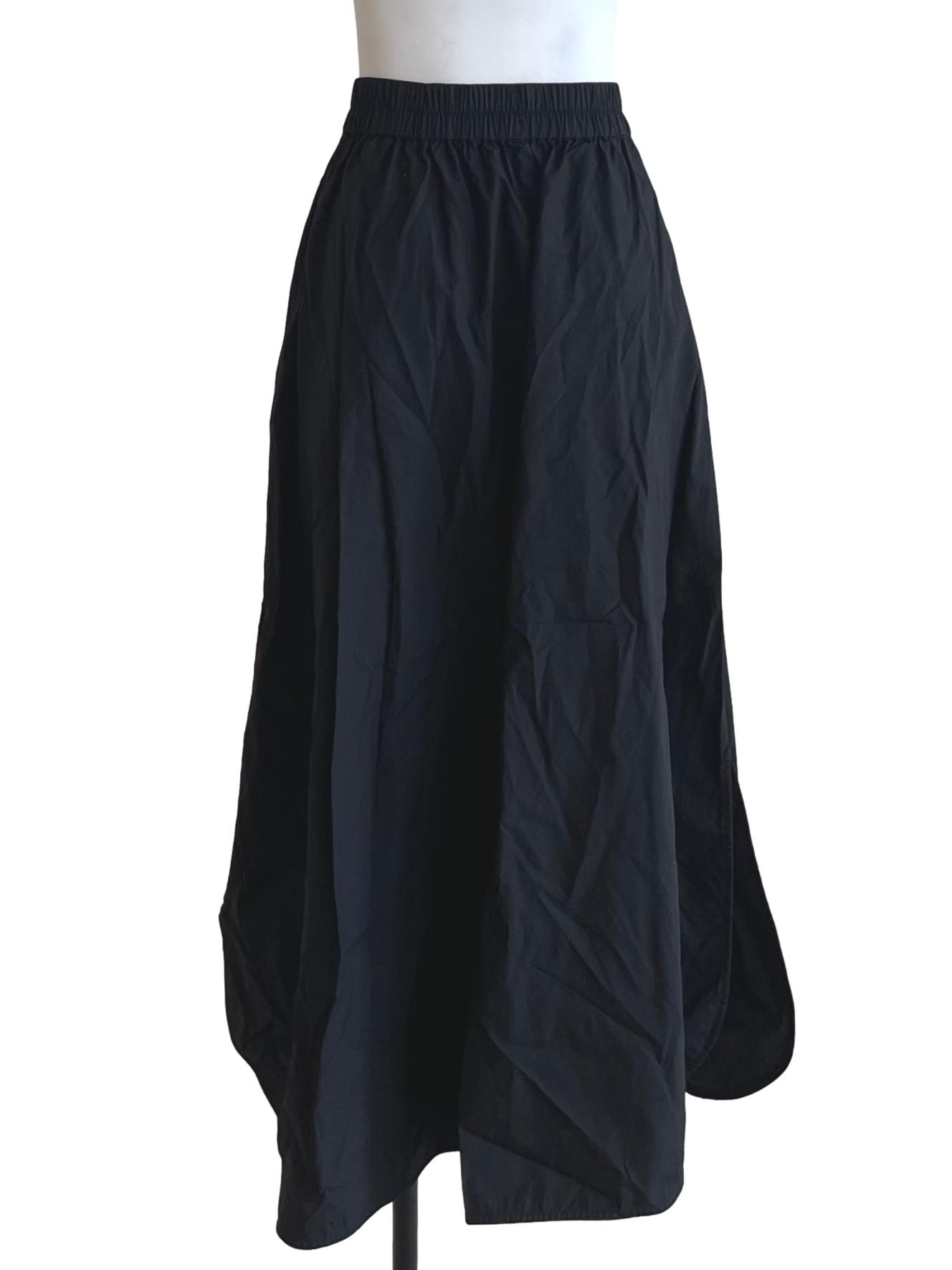 Black High-Waisted A-Line Skirt