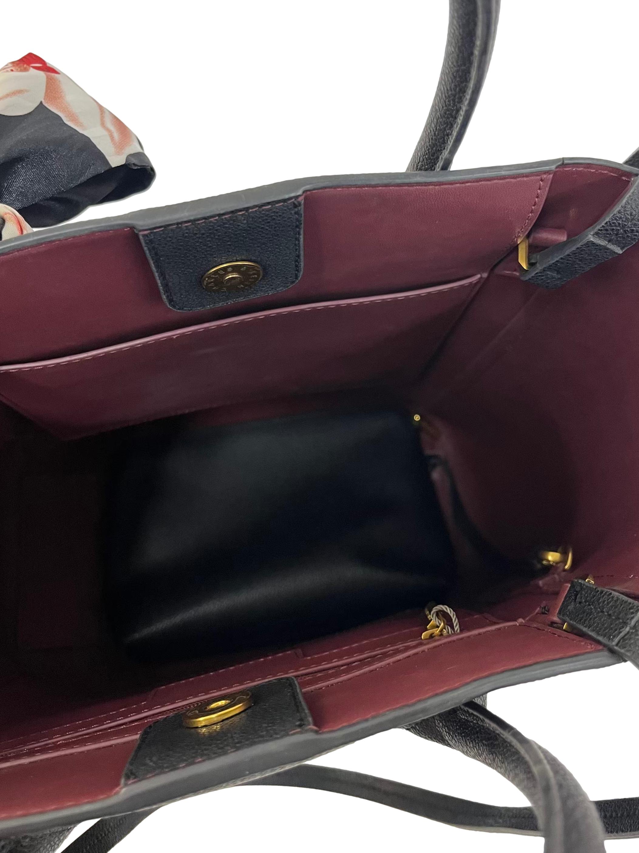 Black Chiffon Scarf Tote Bag CSN