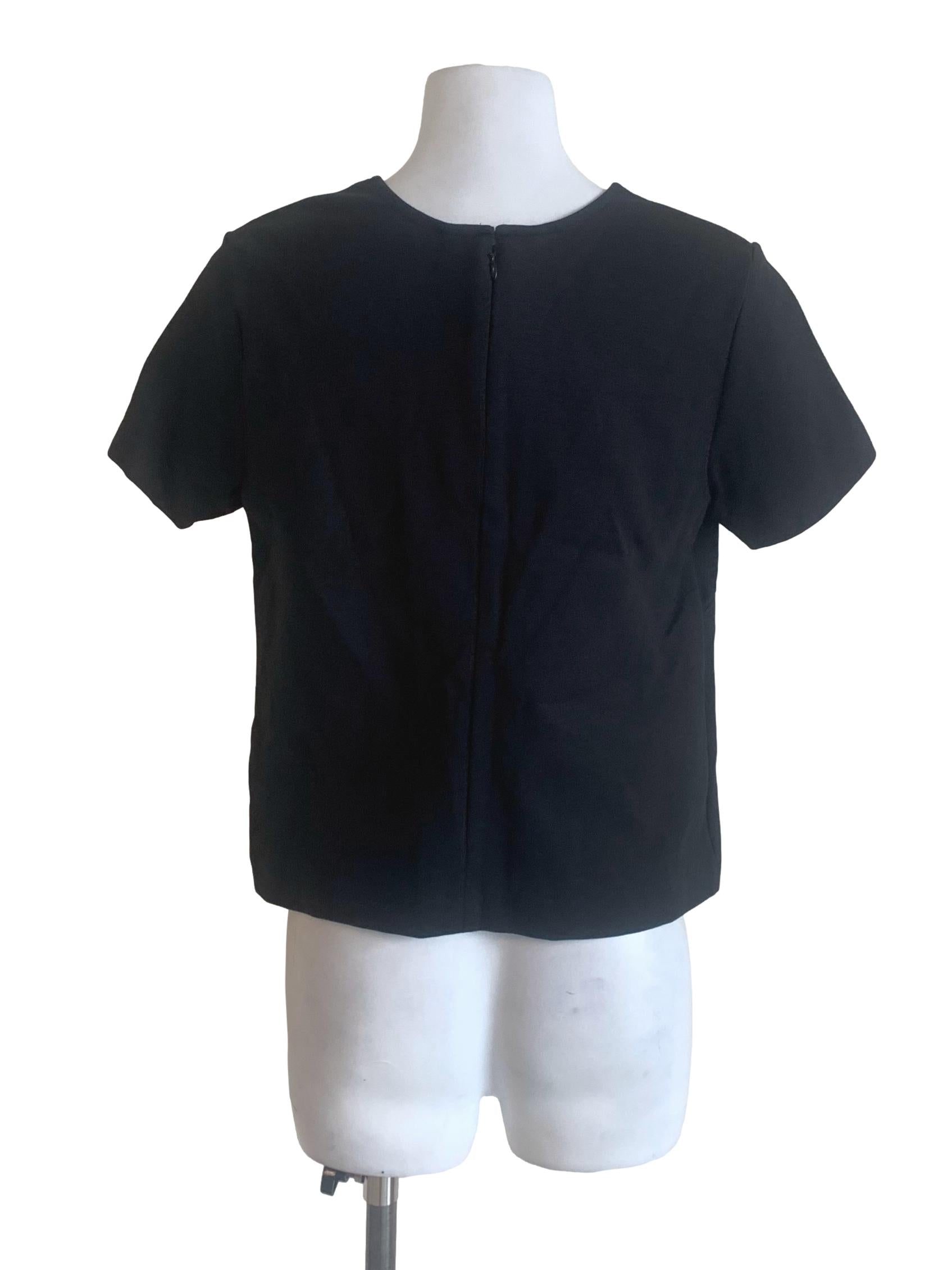 Grease Black Round Neck Top
