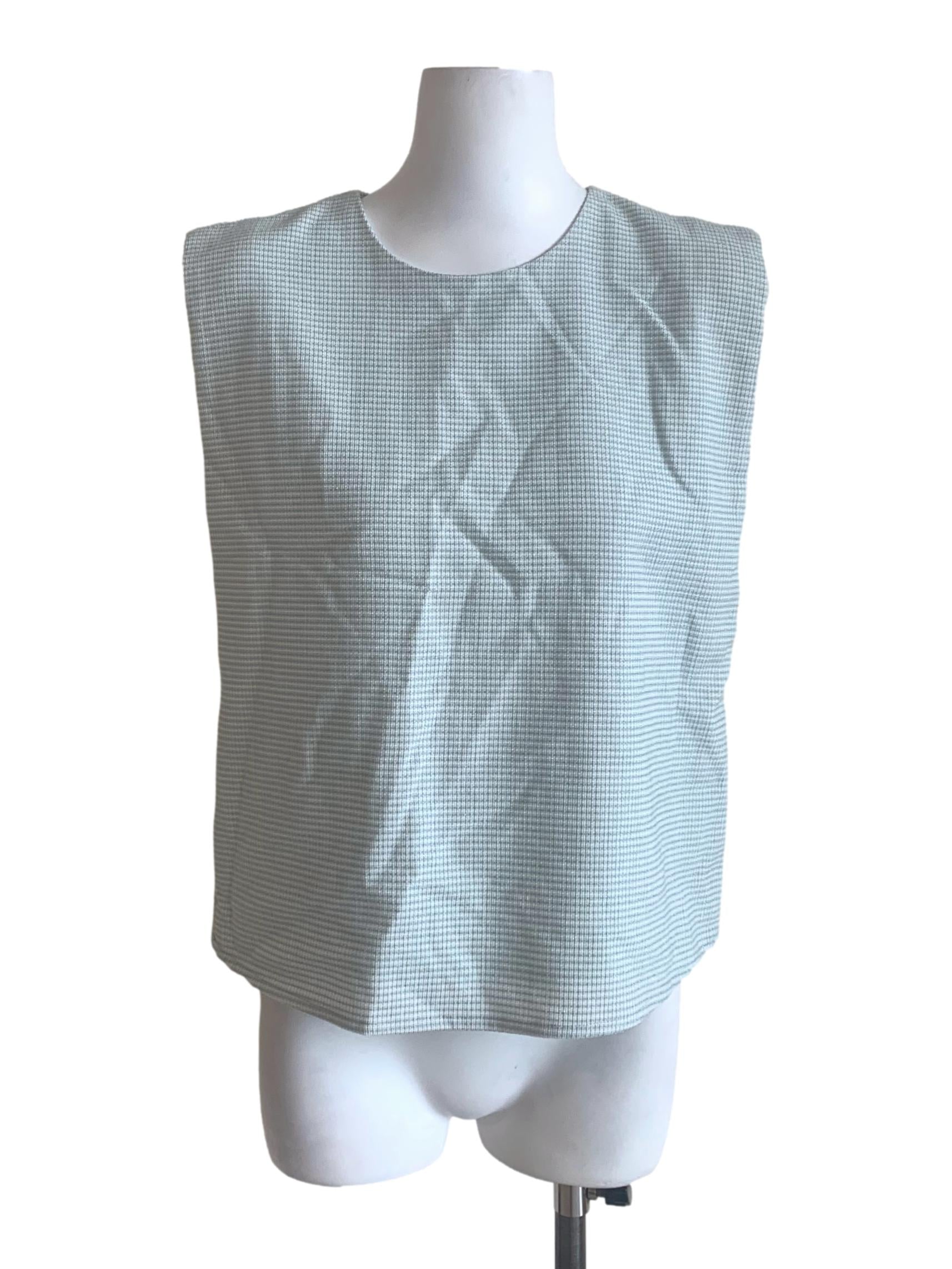 Light Blue Tweed Top LB