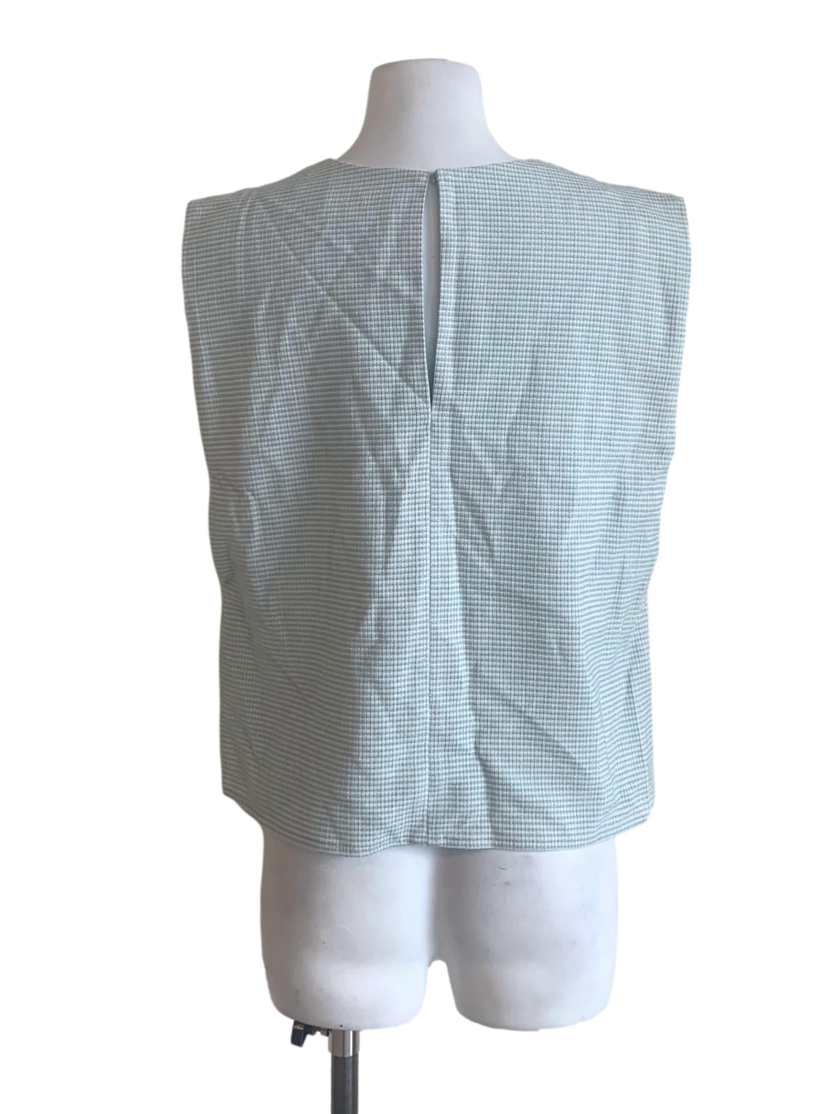 Light Blue Tweed Top LB