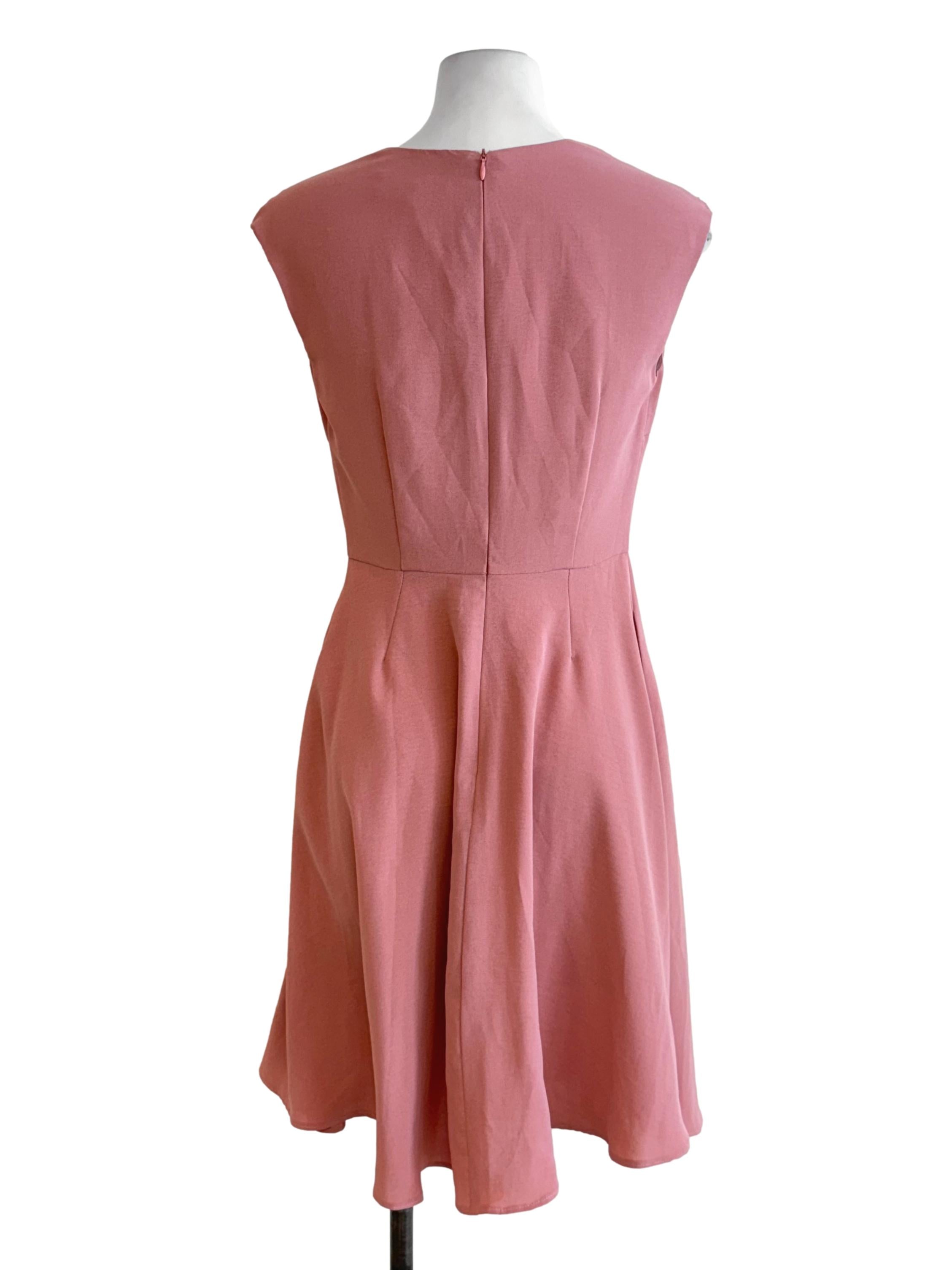 Blush Button A-Line Dress