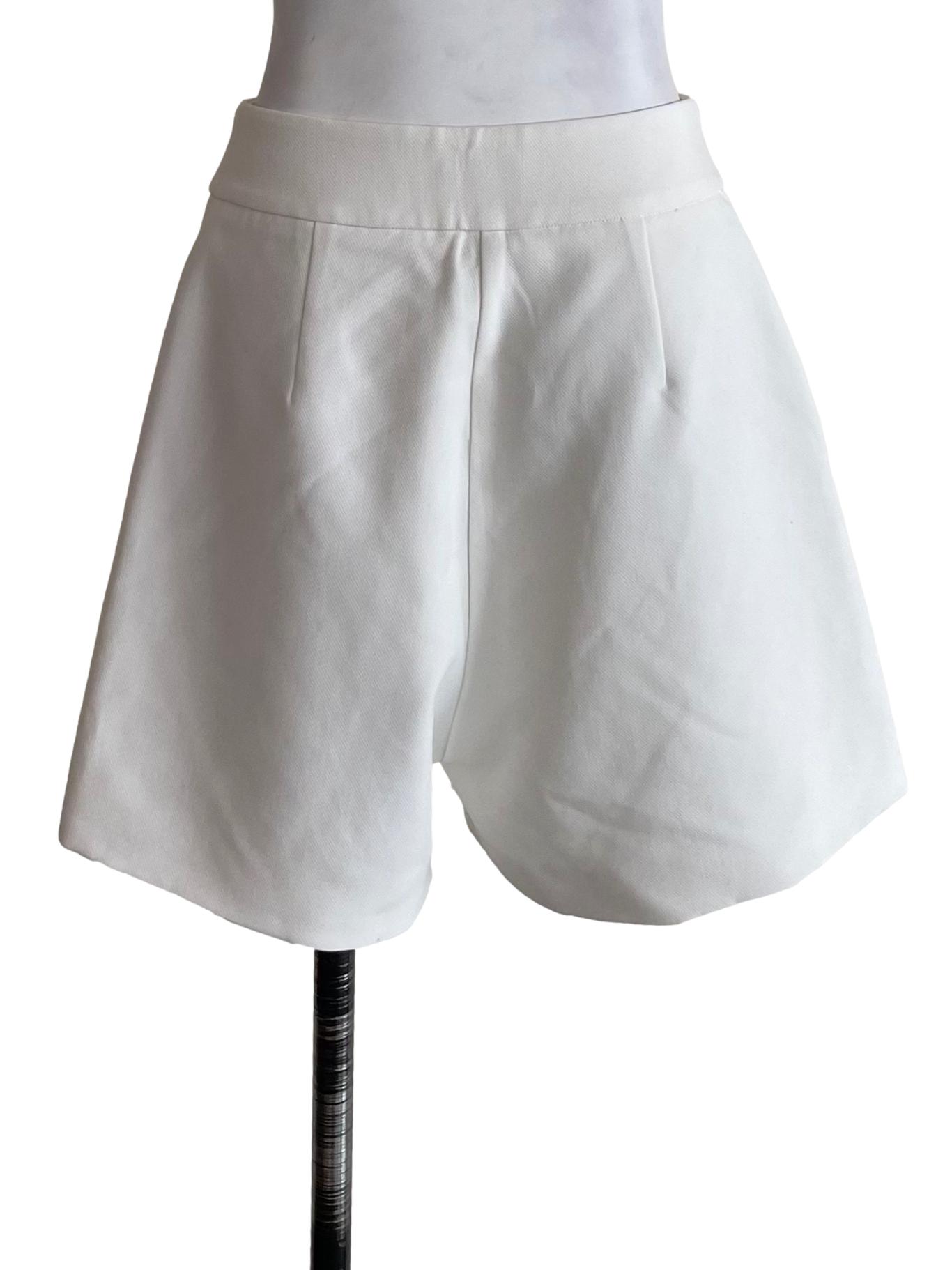 White Patch Pocket Shorts OSN