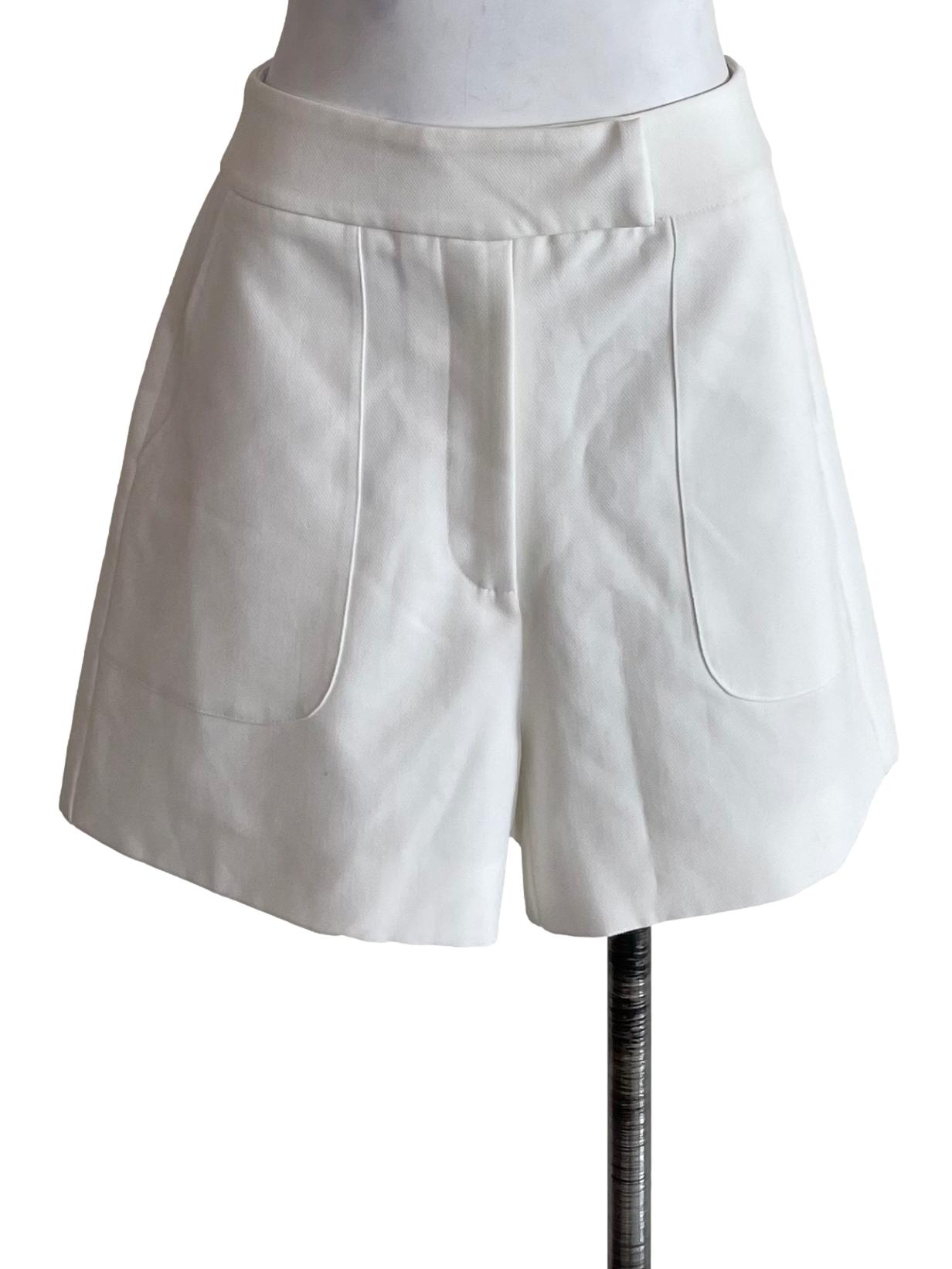 White Patch Pocket Shorts OSN