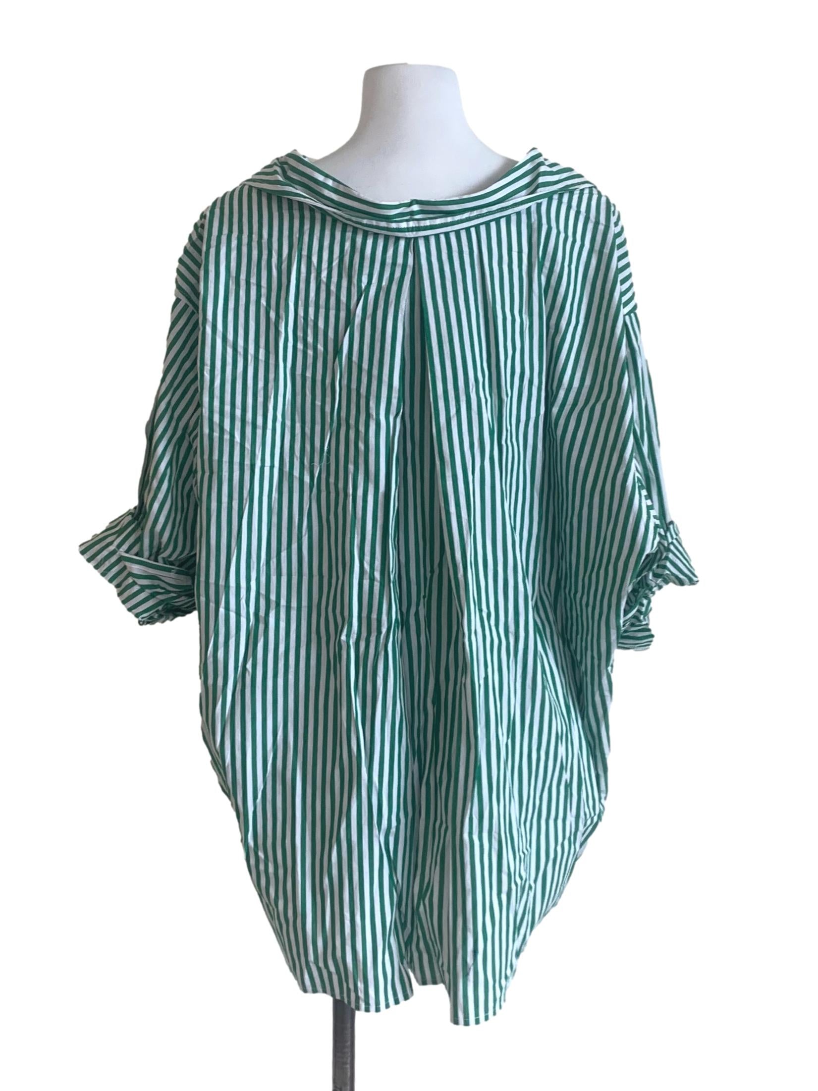 Pickle Green Bengal Stripe Top