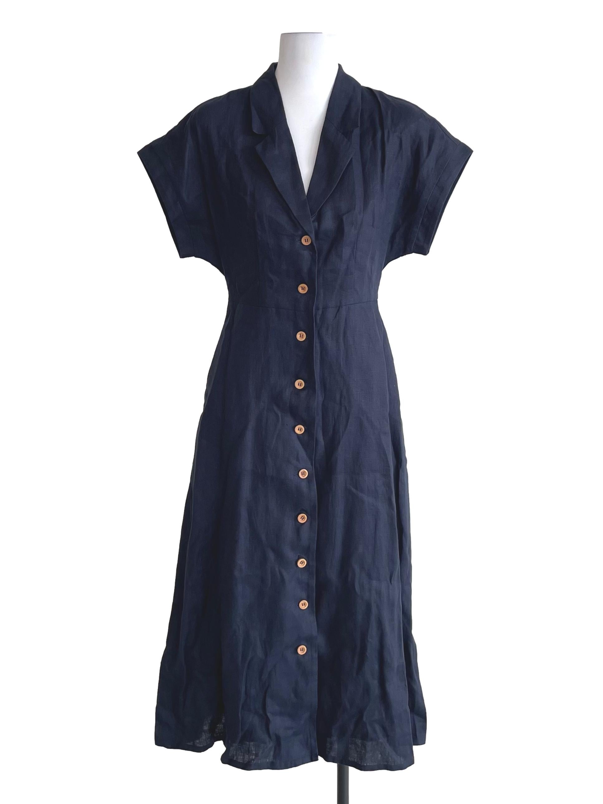 Classic Linen Collared Dress OSN