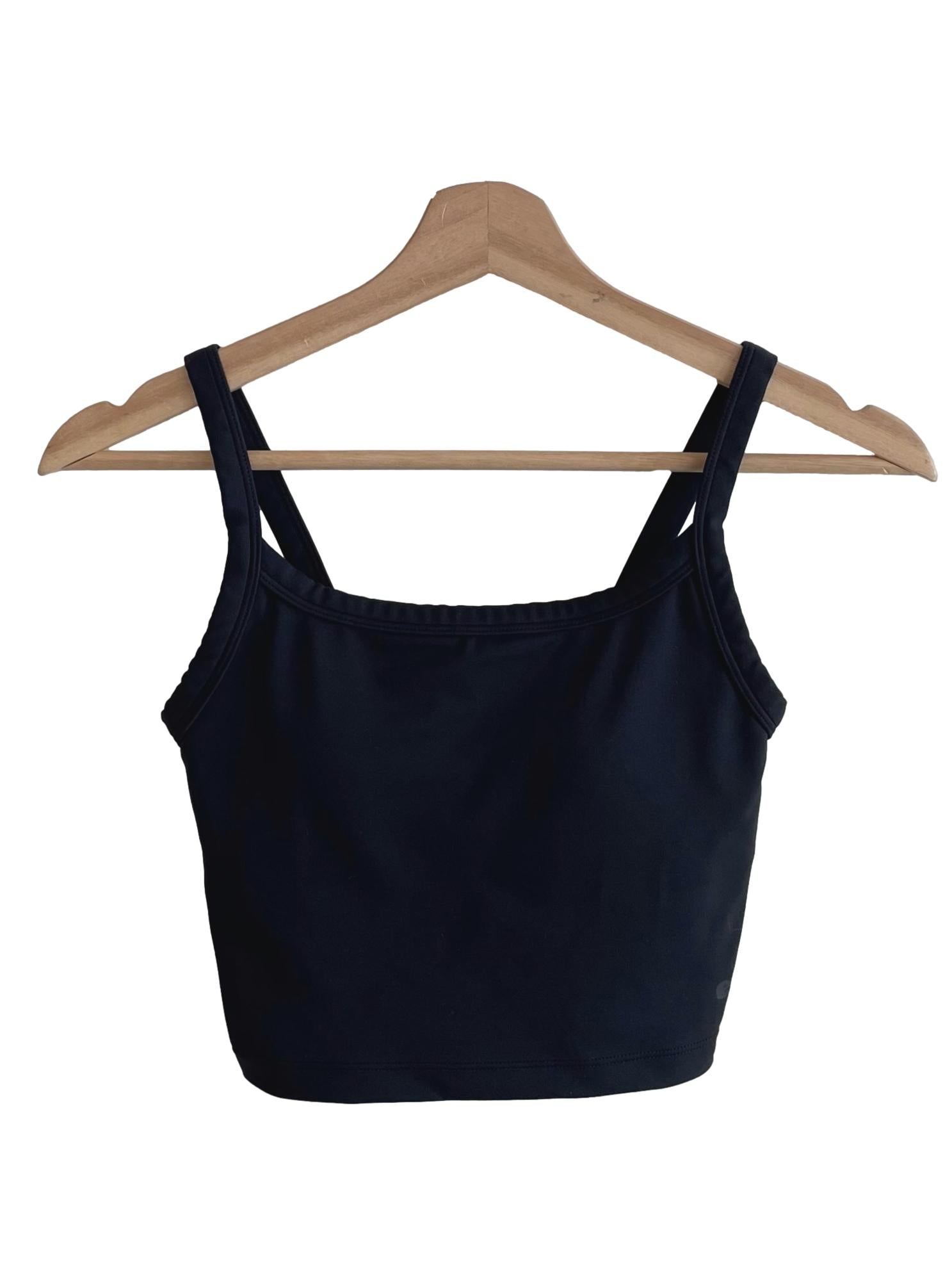 Black Cropped Tank Top