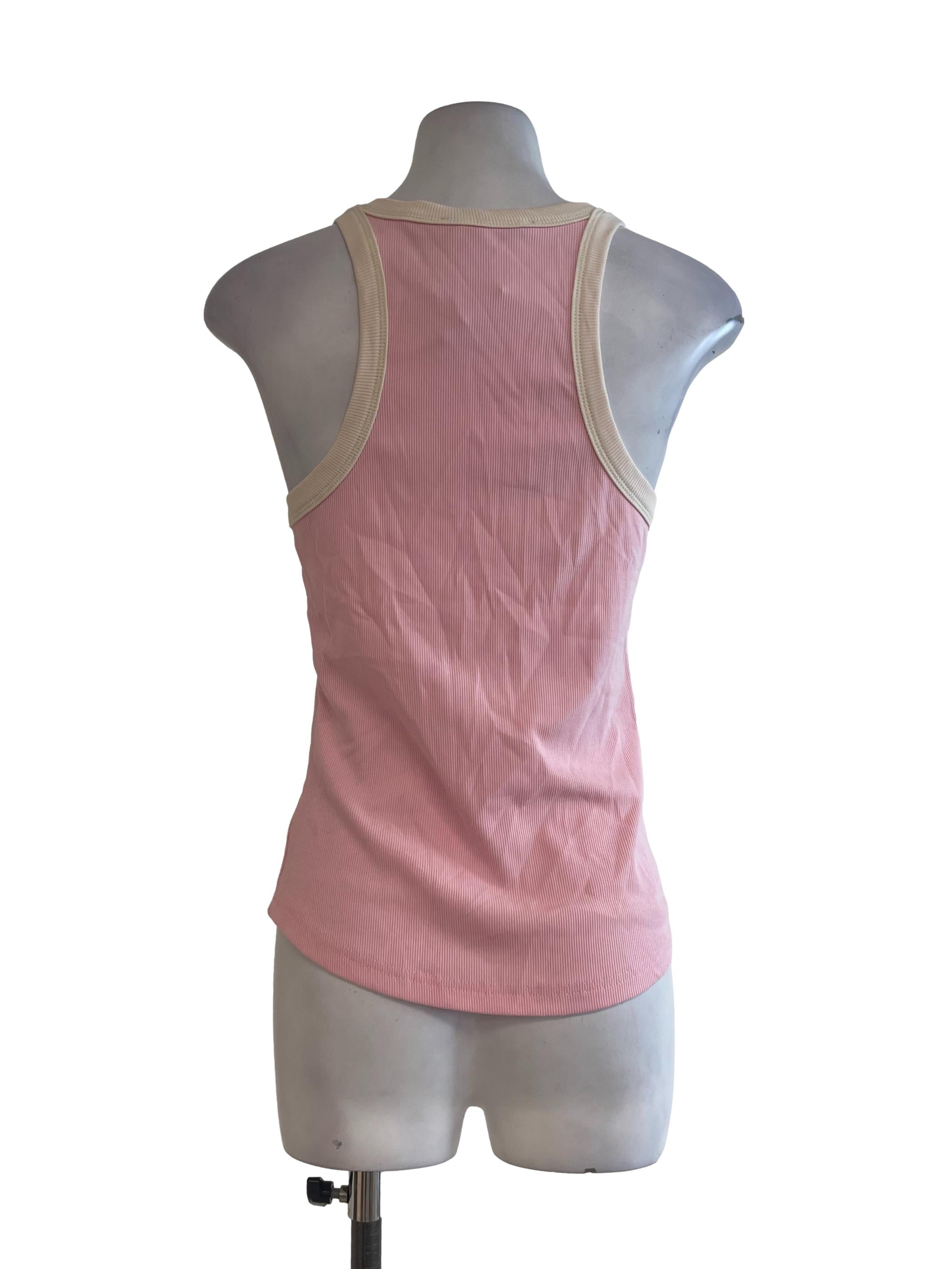 Pink Valen Racer Tank Top