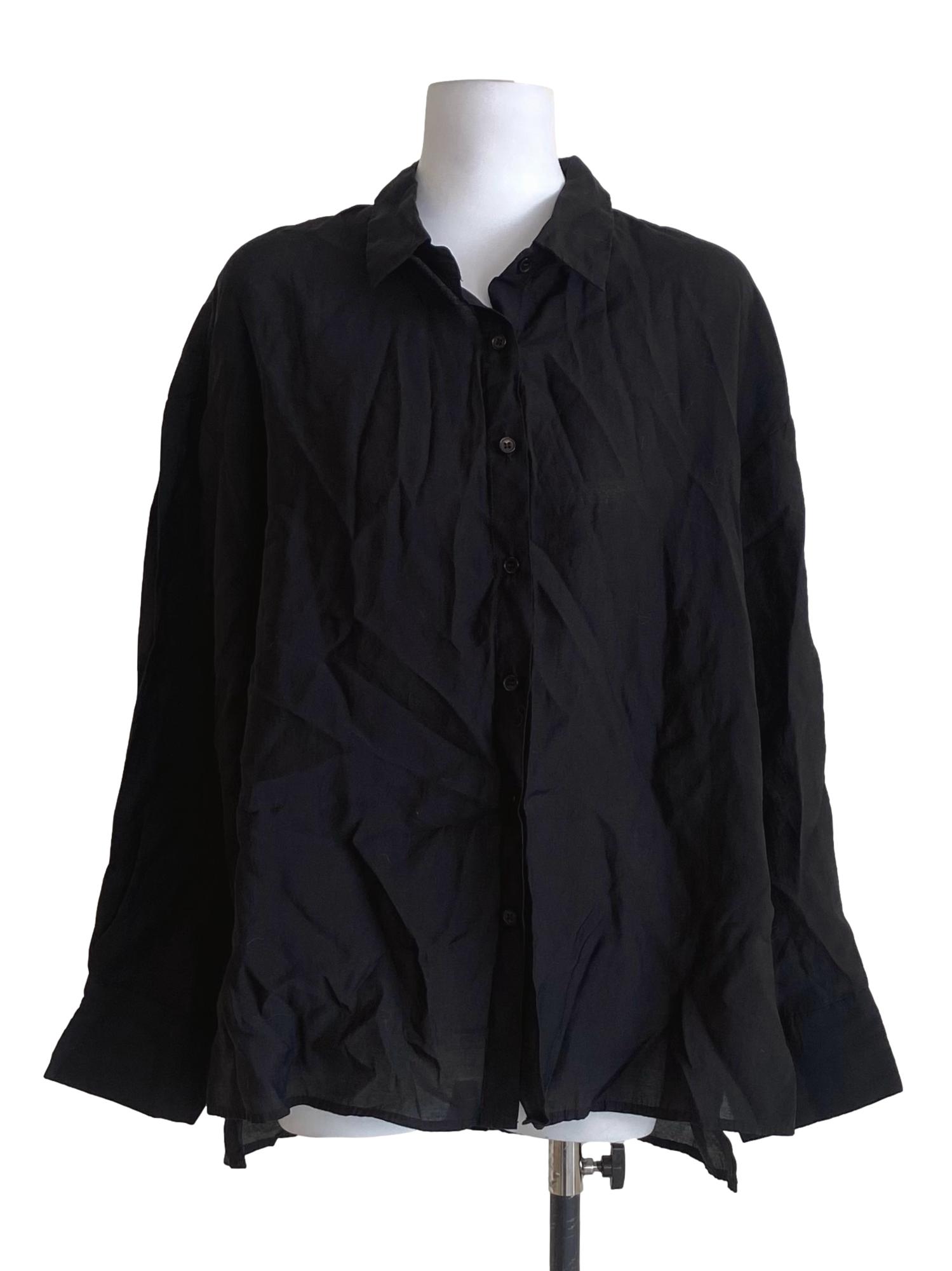 Coal Black Button Down Shirt