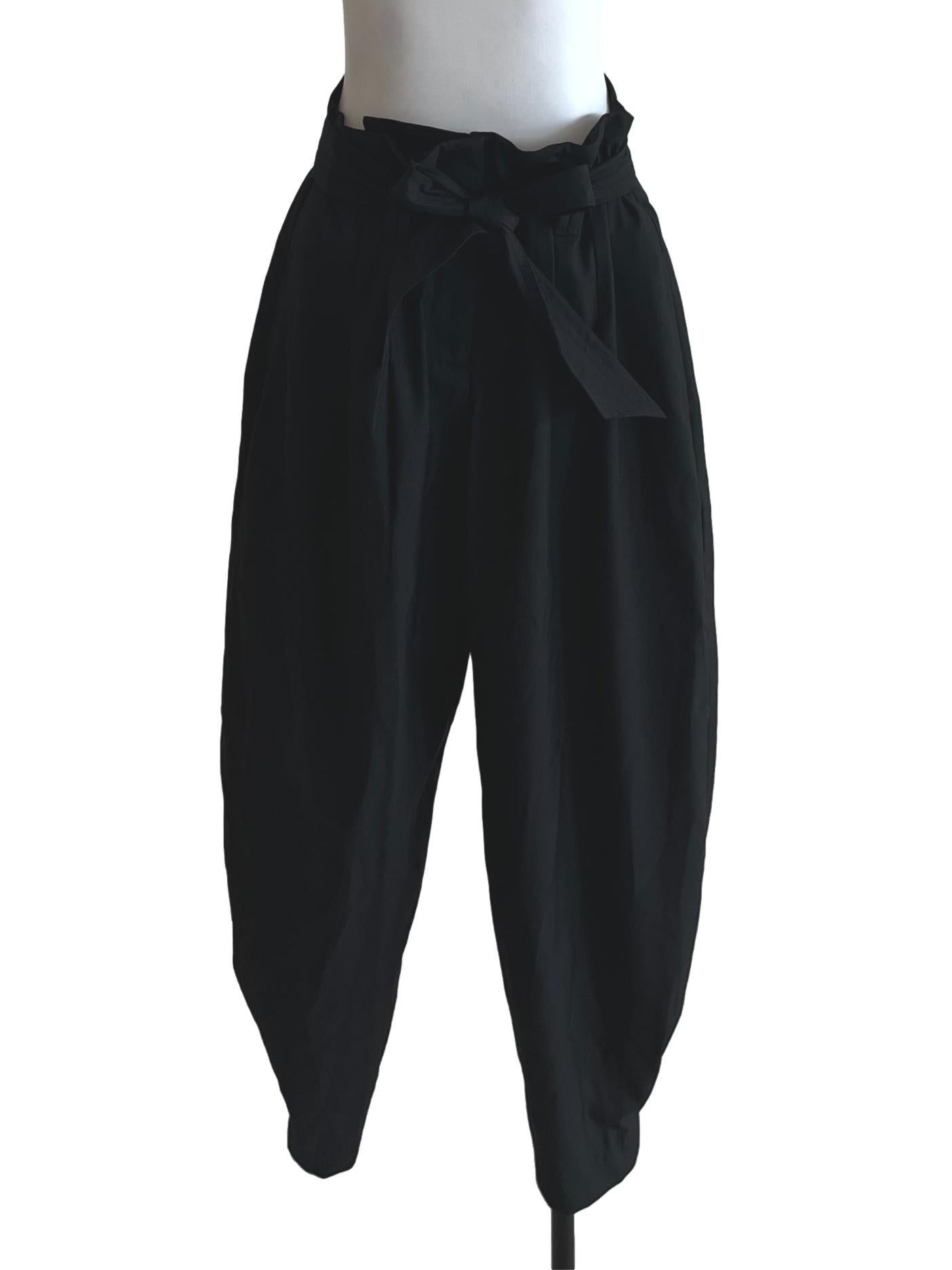 Black High-Waisted Wide-Leg Pants