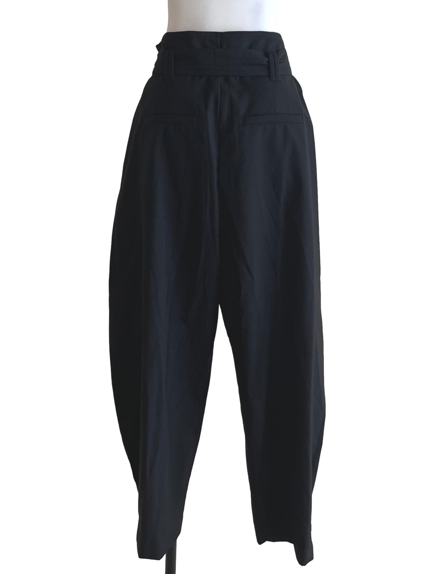 Black High-Waisted Wide-Leg Pants