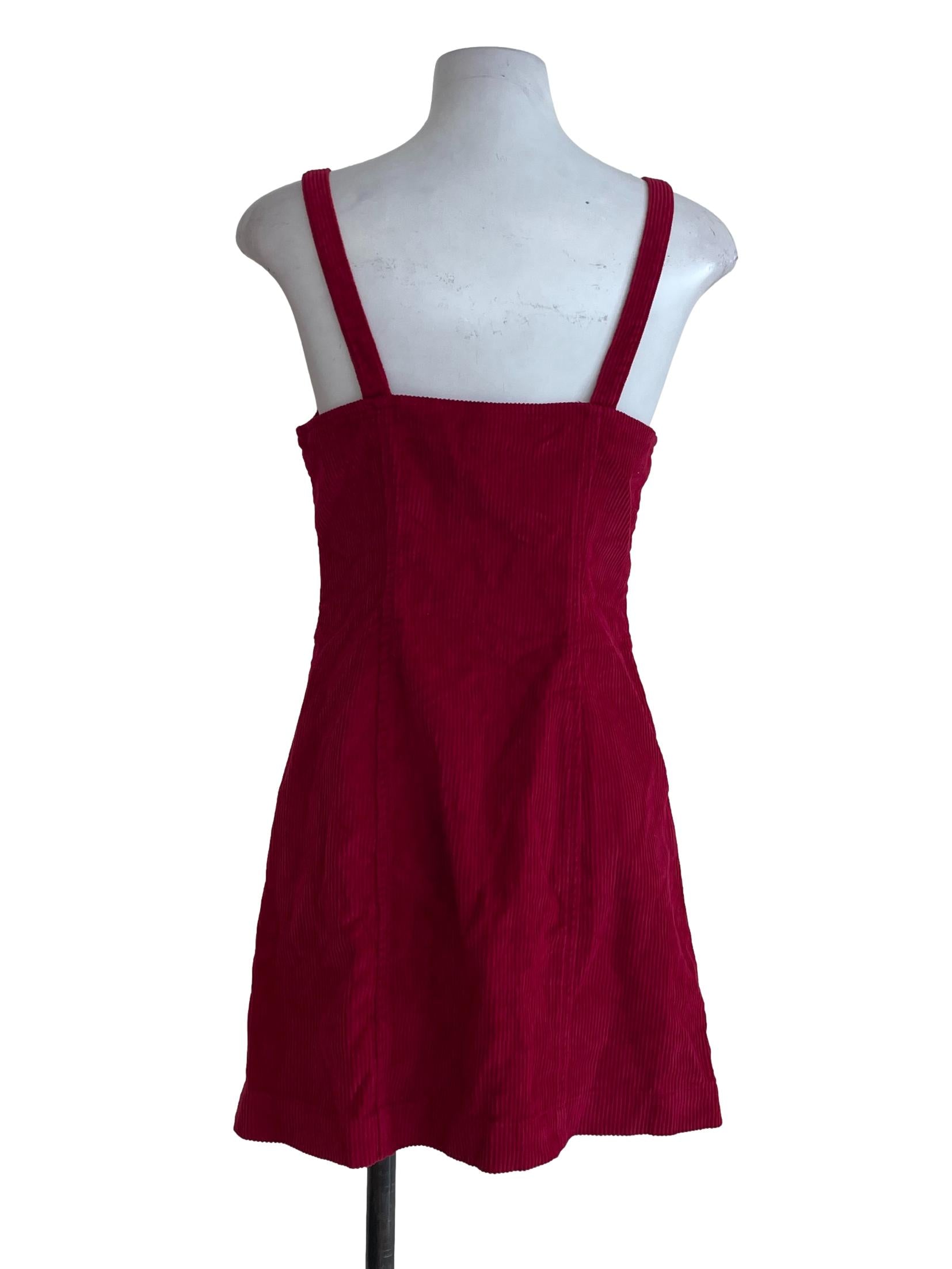 Chilli Red Zip Up Dress
