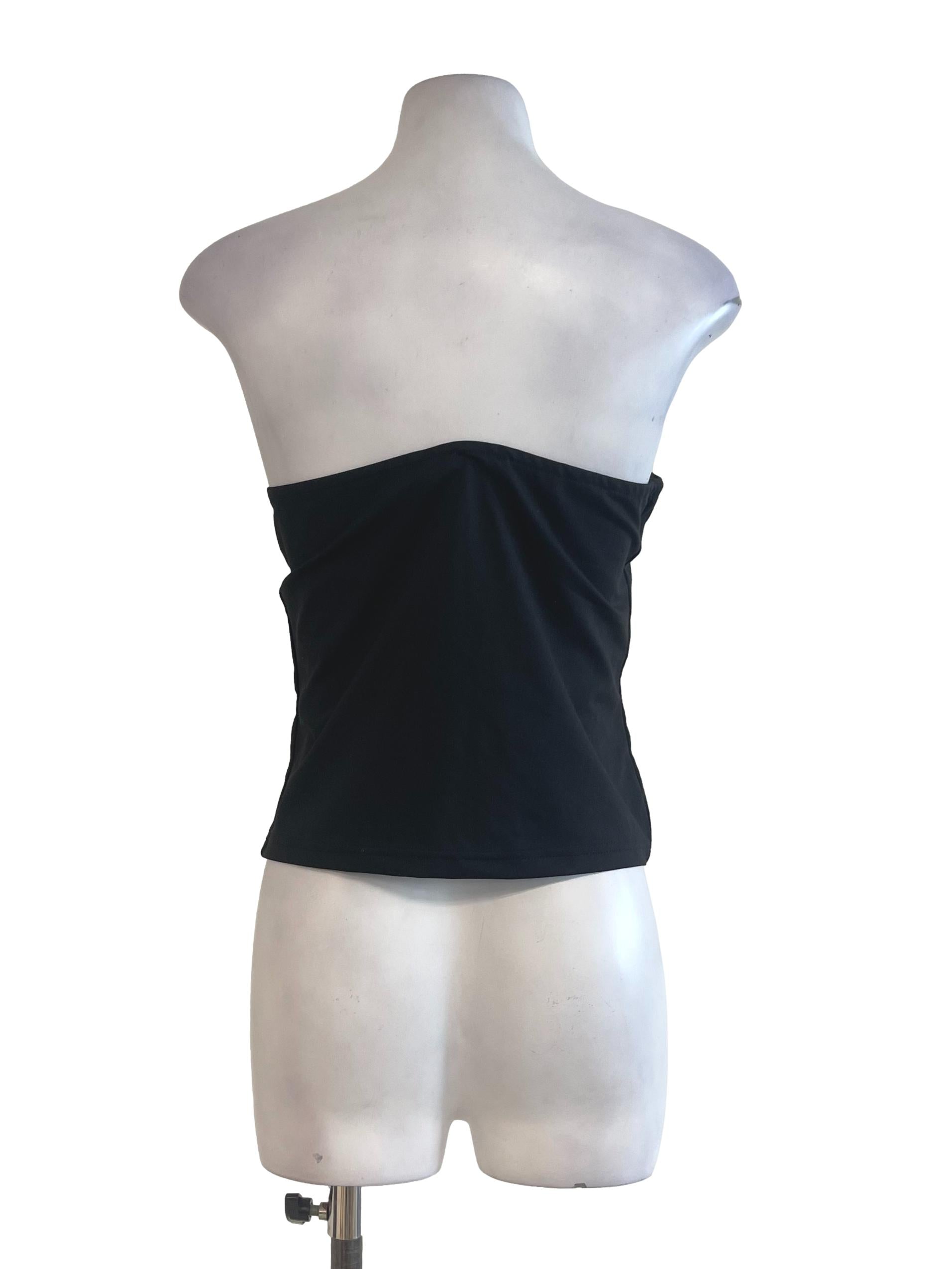 Black Strapless Top