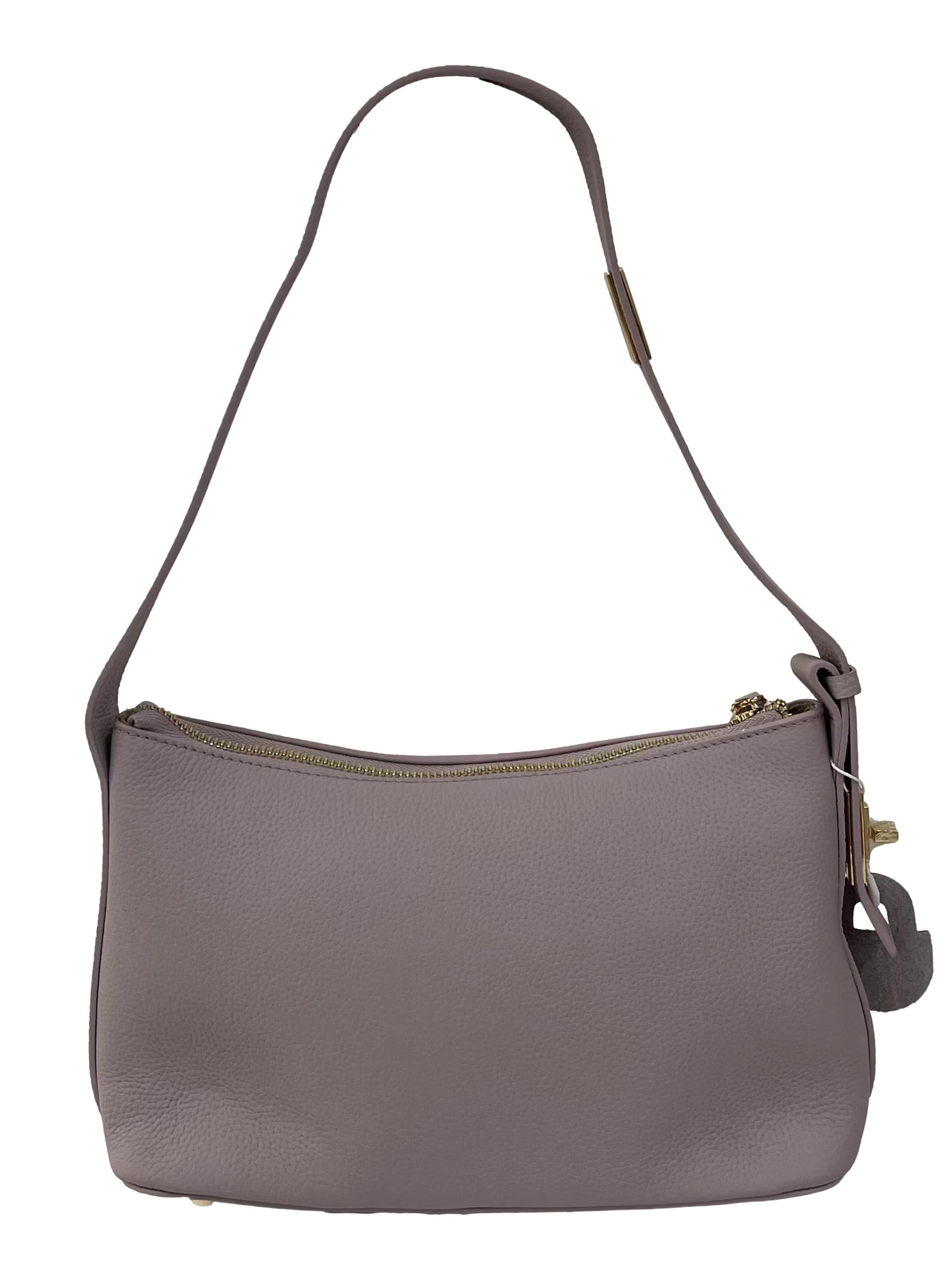 Lilac Leather Shoulder Bag CSN